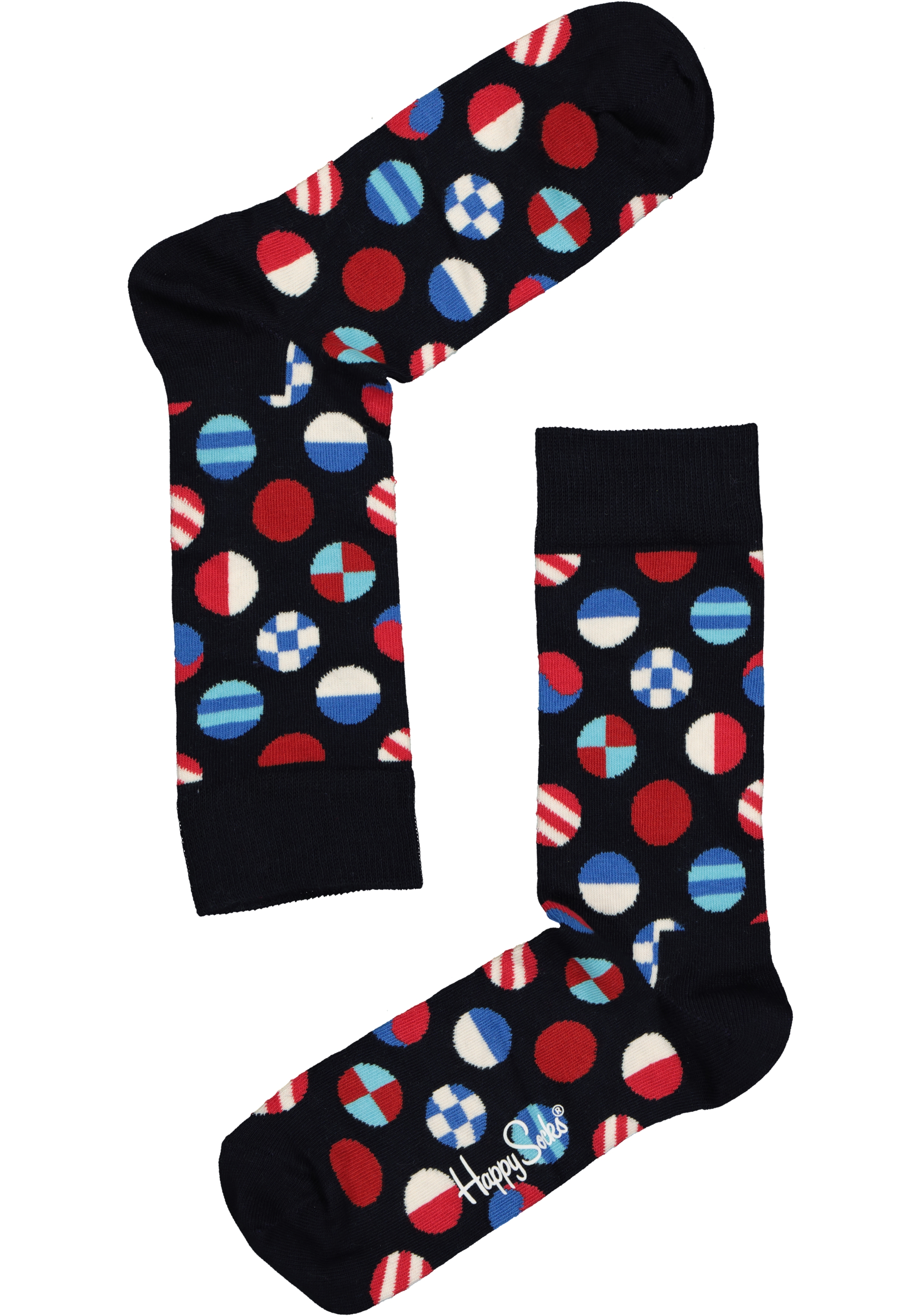 Happy Socks, Navy Gift Box in rood-wit-blauw