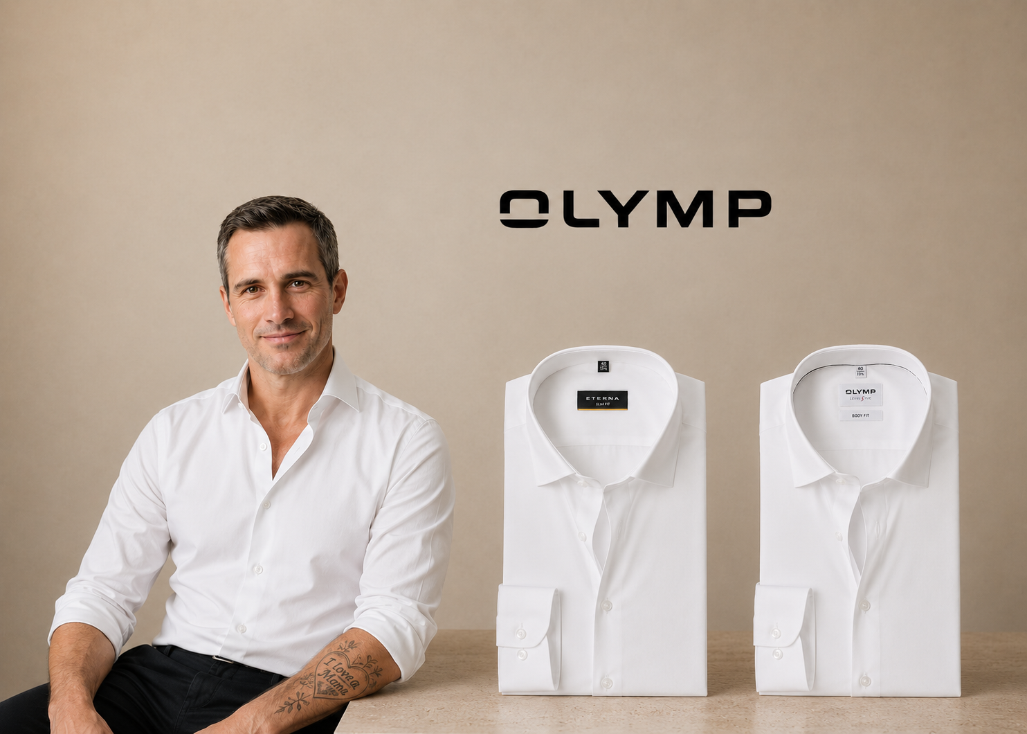 OLYMP cover shirt: het echt ondoorzichtige witte overhemd