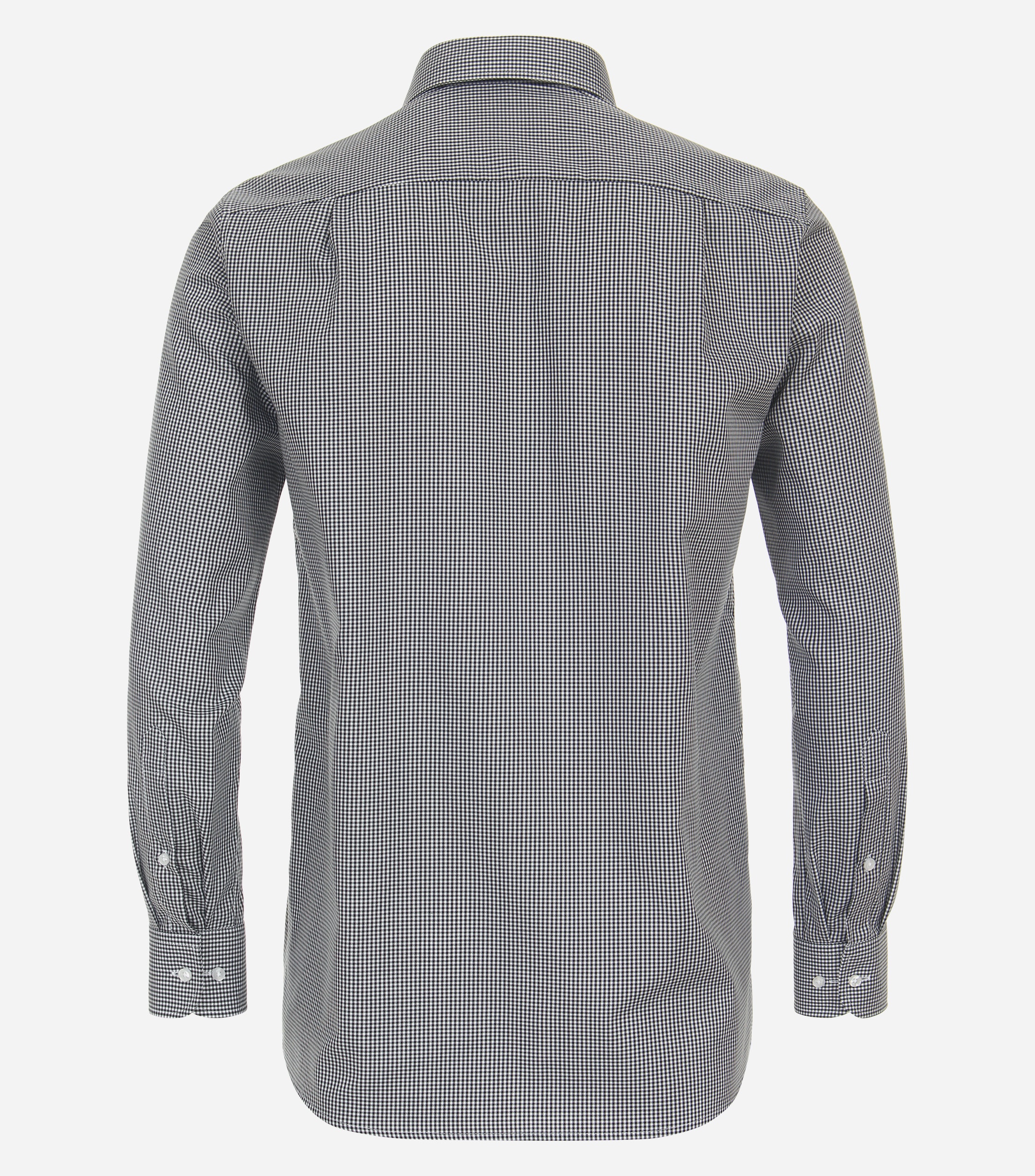 CASA MODA comfort fit overhemd, twill, zwart met wit geruit