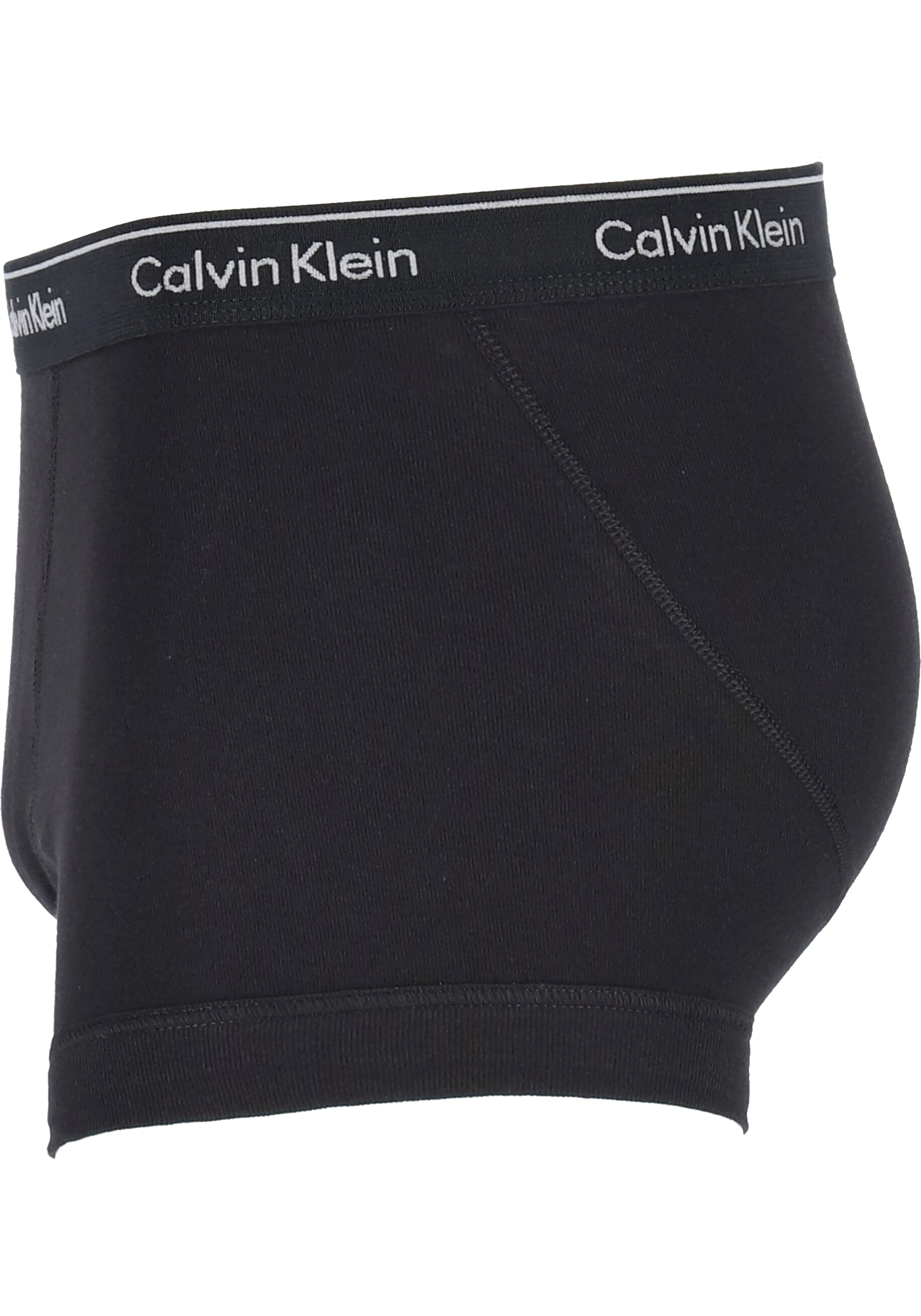 Calvin Klein trunks (3-pack), heren boxer normale lengte met gulp, zwart