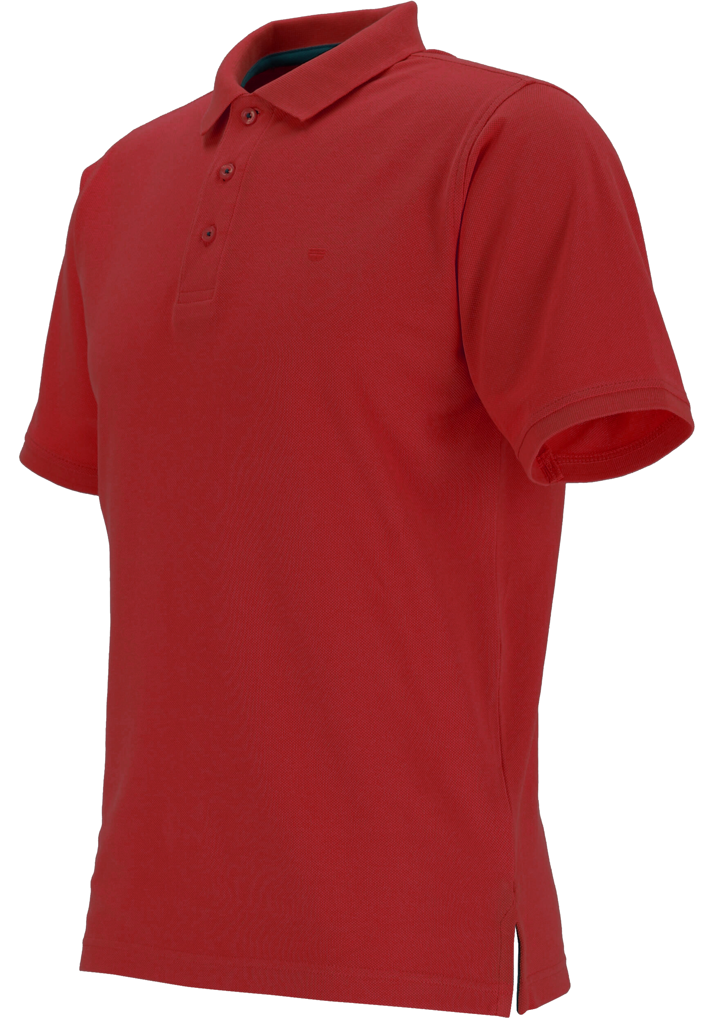 Redmond modern fit poloshirt, rood (zwart contrast)