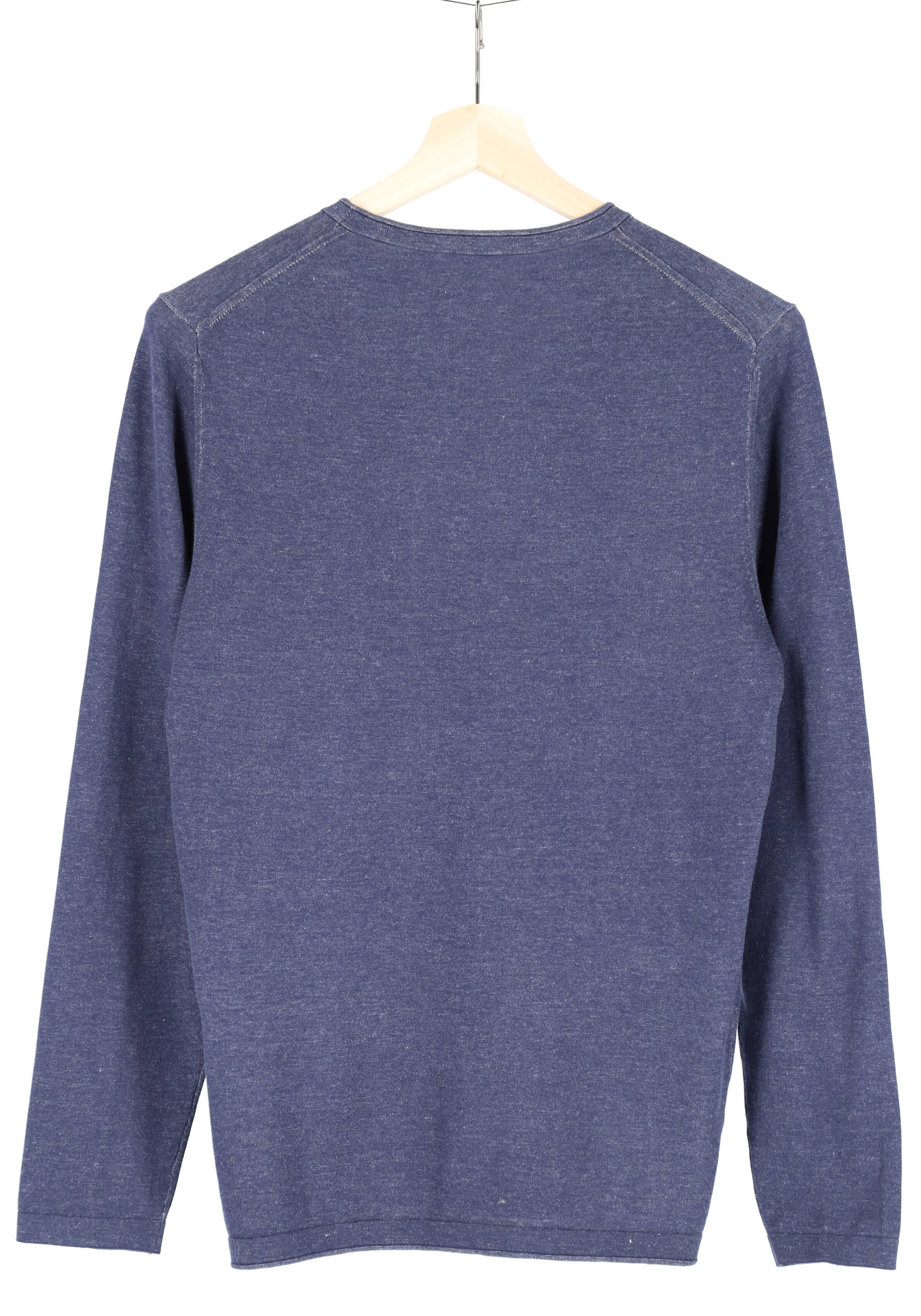 OLYMP Level 5 body fit trui katoen, O-hals, marine blauw