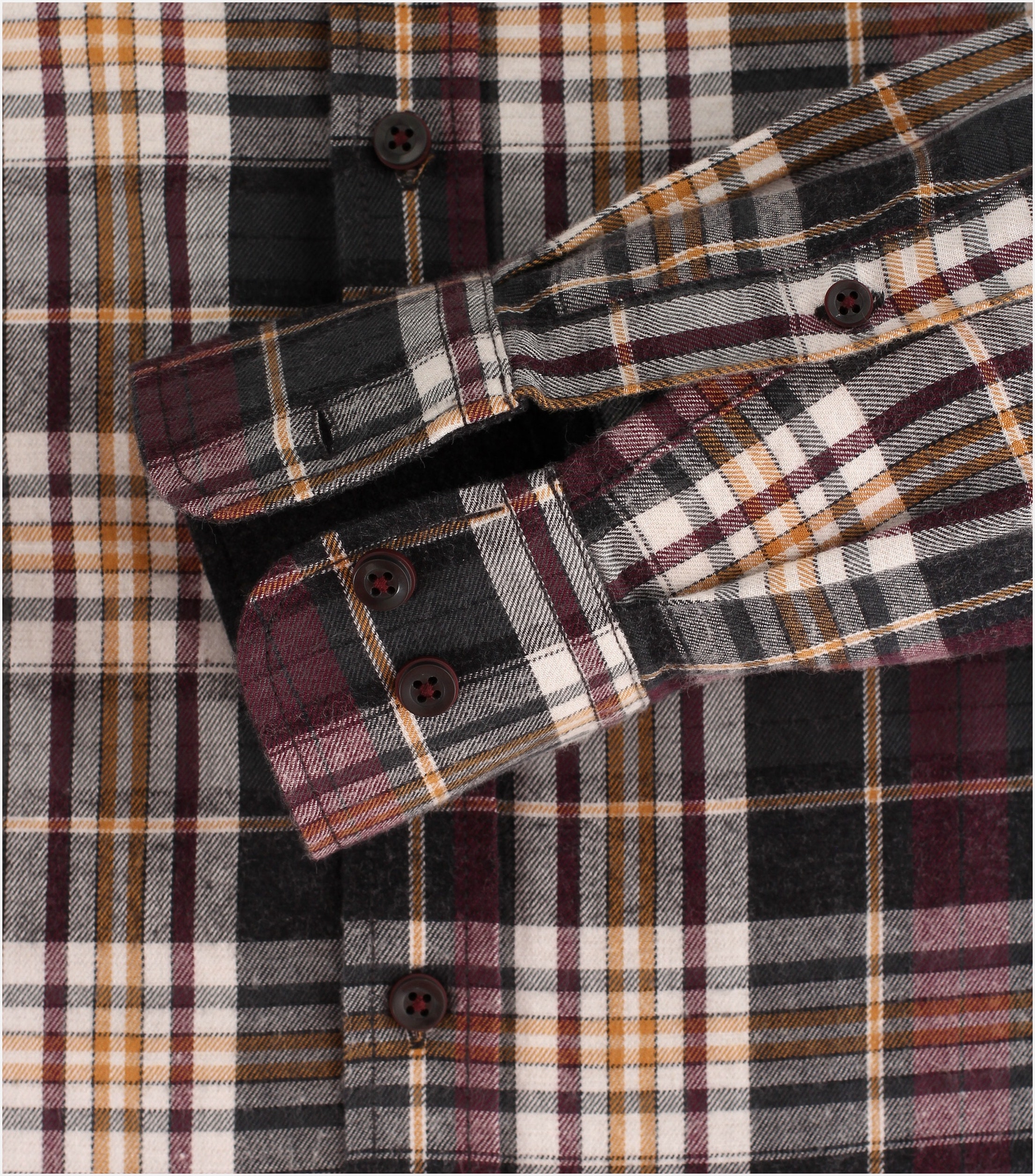 CASA MODA Sport casual fit overhemd, flanel, antraciet geruit