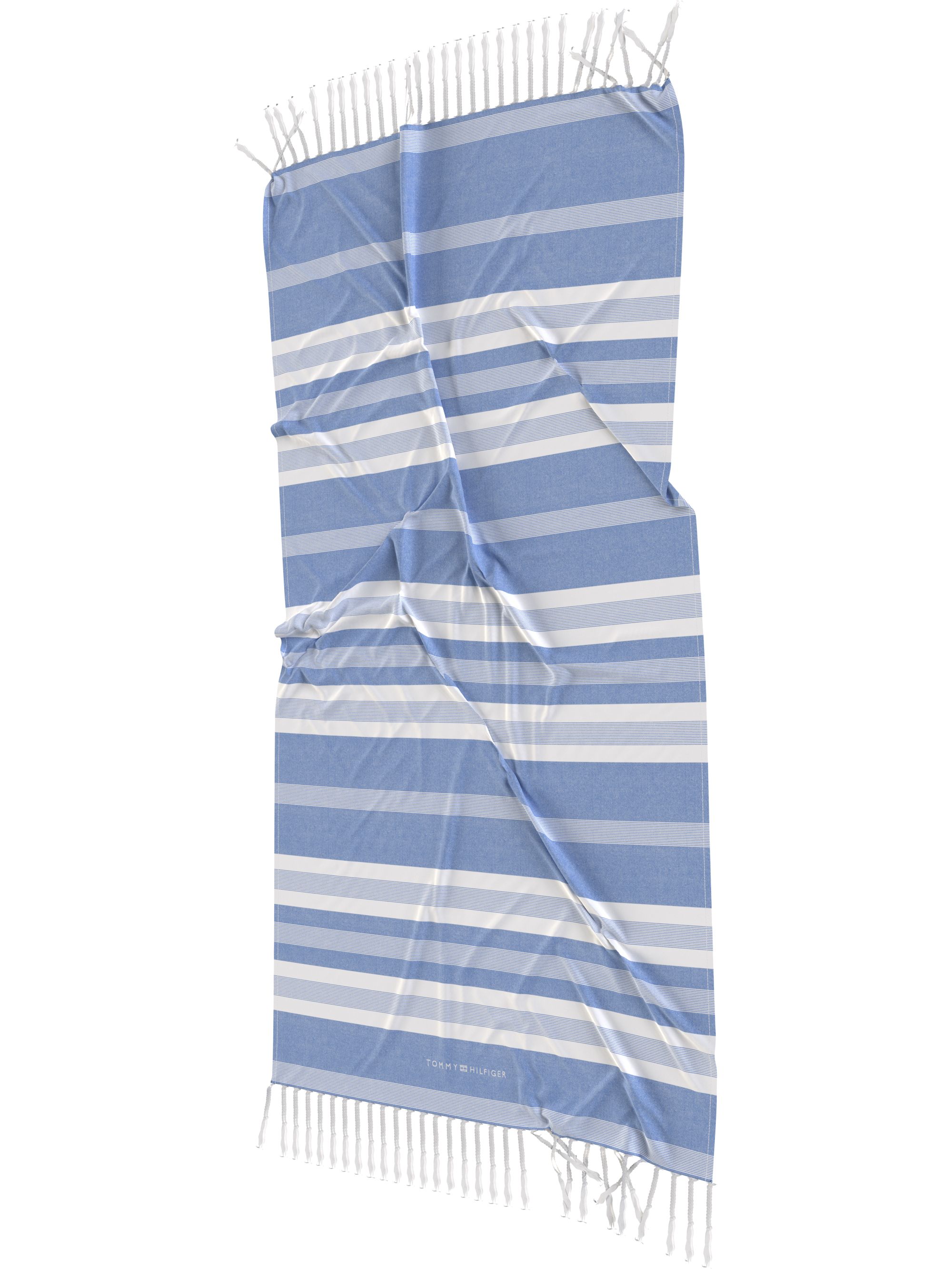Tommy Hilfiger hamam doek , lichtblauw met wit gestreept