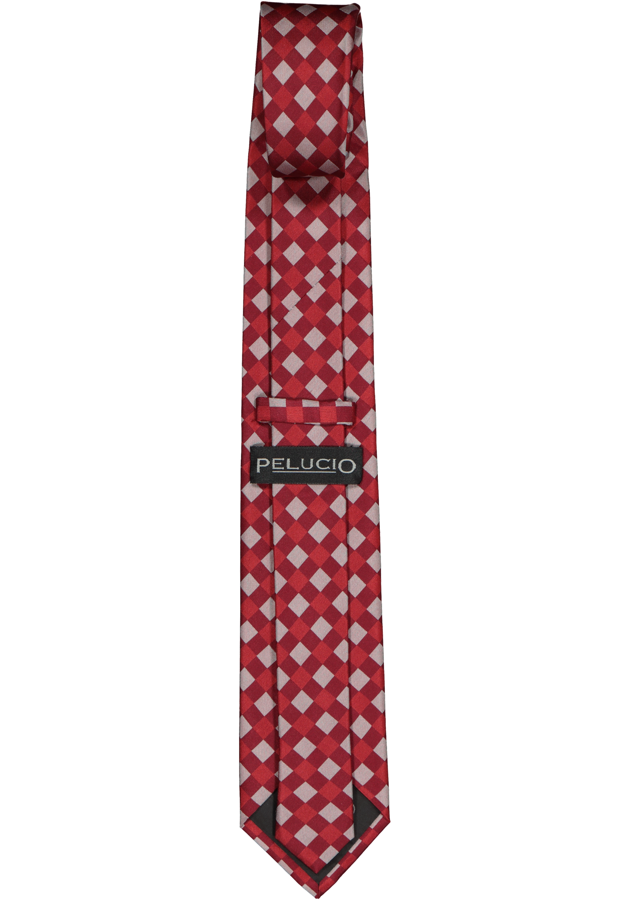 Pelucio stropdas, bordeaux geruit