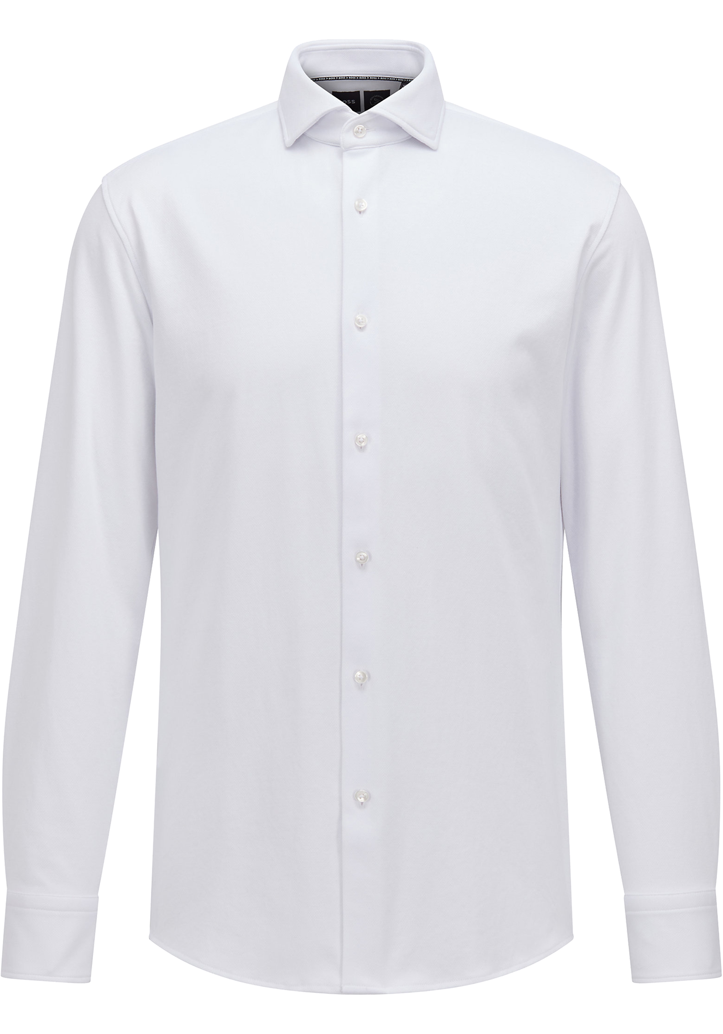 BOSS Hank slim fit overhemd, structuur, wit