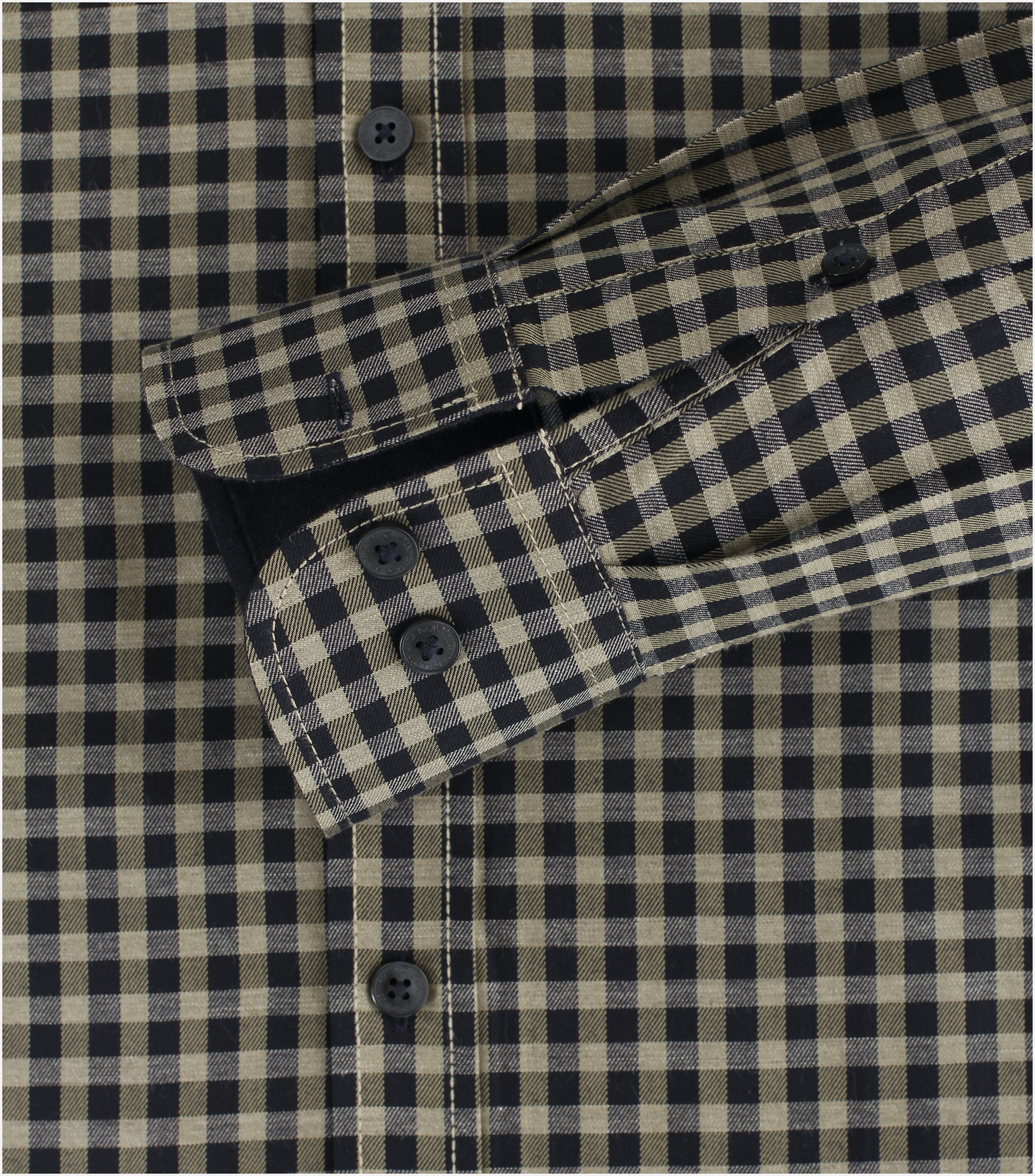 CASA MODA Sport casual fit overhemd, flanel, groen geruit