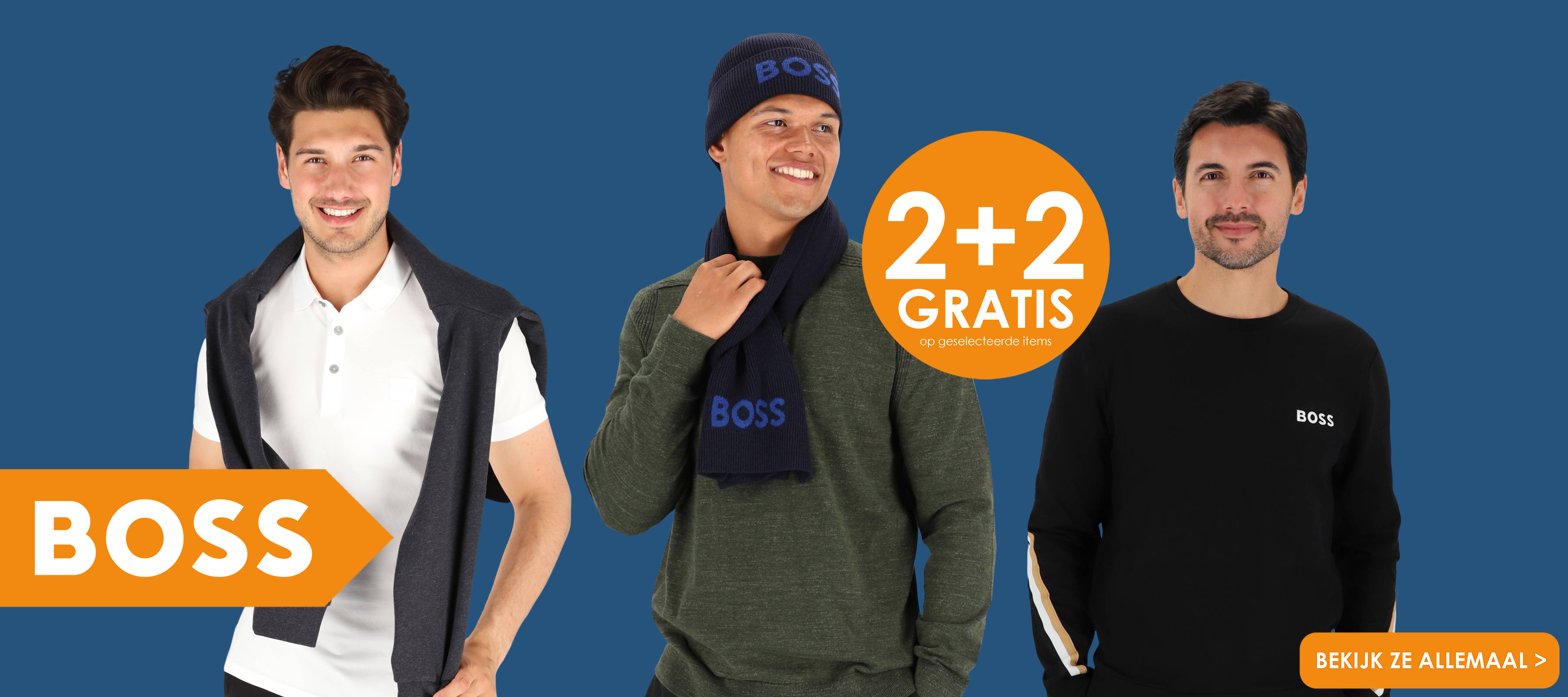 Boss 2 plus 2 gratis bij HemdVoorHem, bekijk ze allemaal! Boss 2 plus 2 gratis bij HemdVoorHem, bekijk ze allemaal!