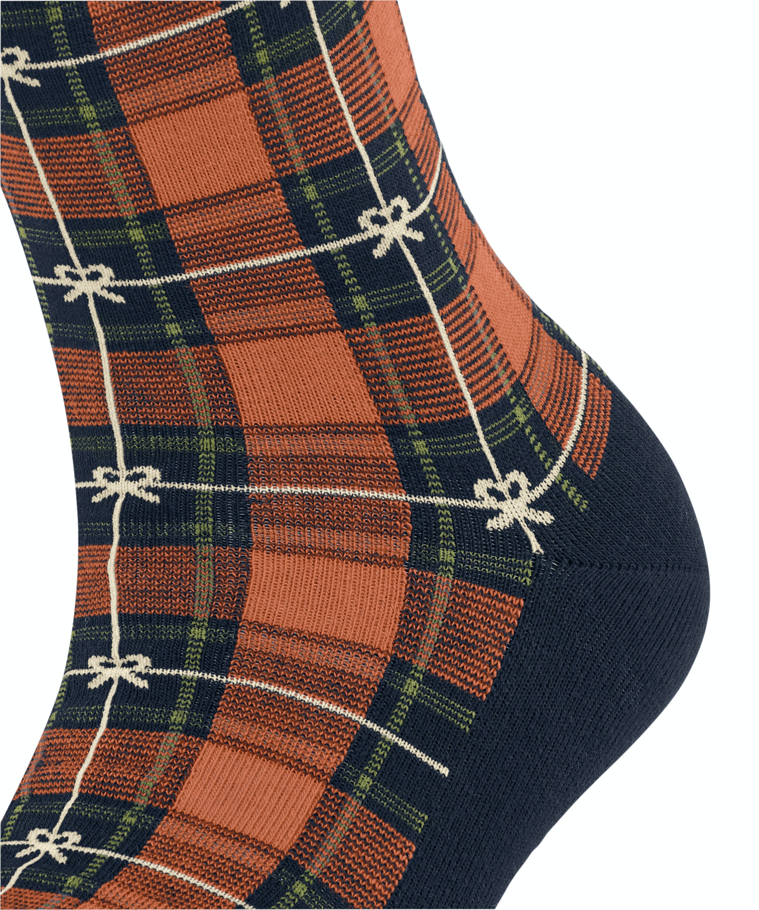Burlington X-Mas Tartan damessokken, blauw (marine)