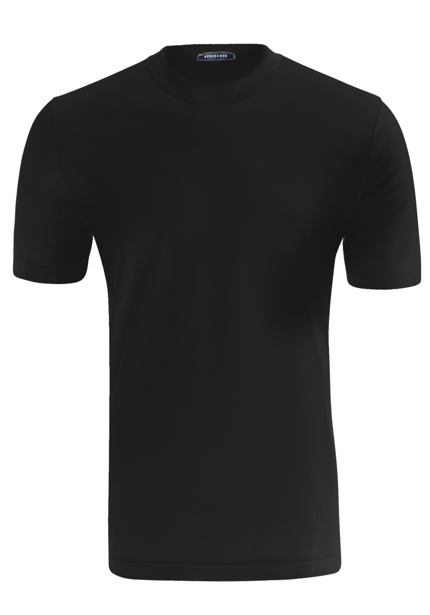 SCHIESSER American T-shirts (2-pack), O-hals, zwart