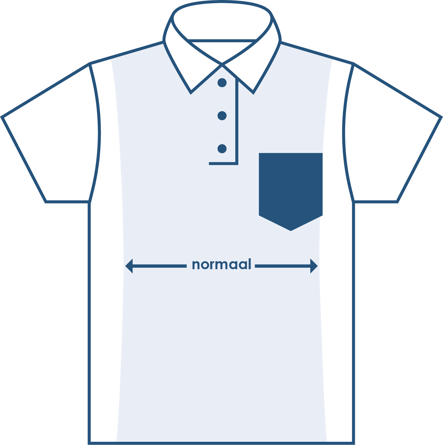 Pasvorm poloshirt korte mouw middel strak Pasvorm poloshirt korte mouw middel strak