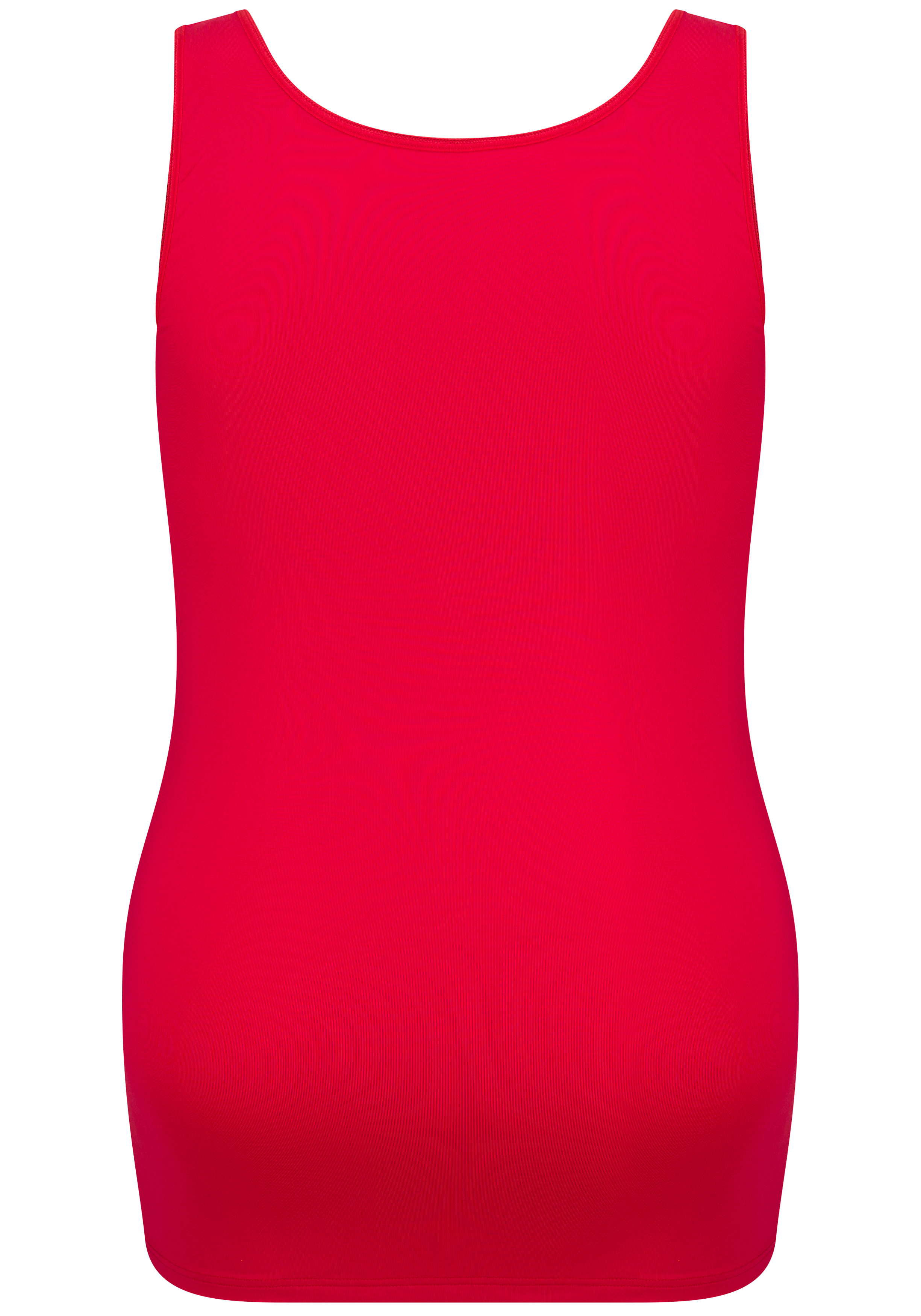 RJ Bodywear Pure Color dames top (1-pack), hemdje met brede banden, donkerrood