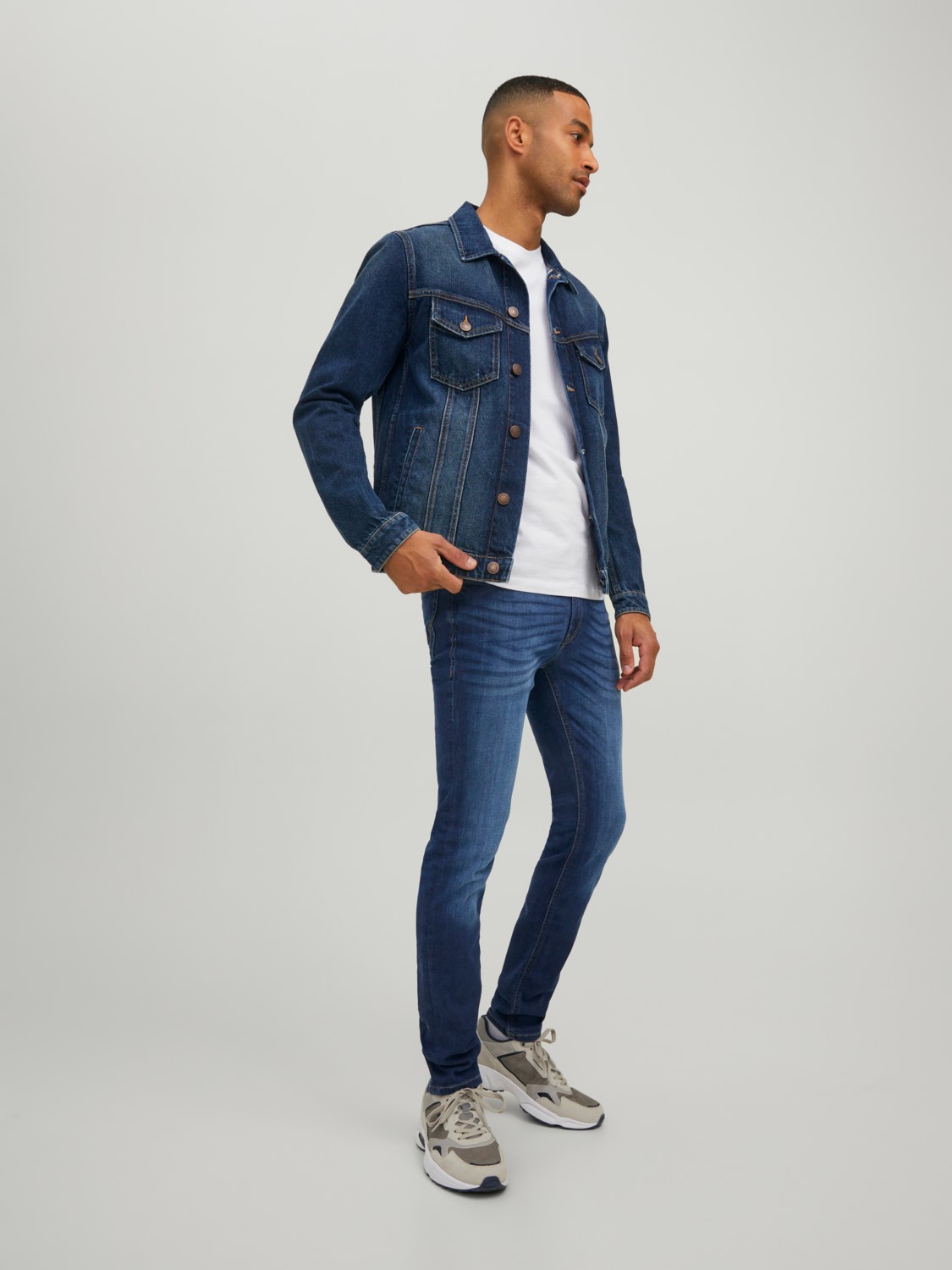 JACK & JONES Liam Original loose fit, heren jeans, denimblauw