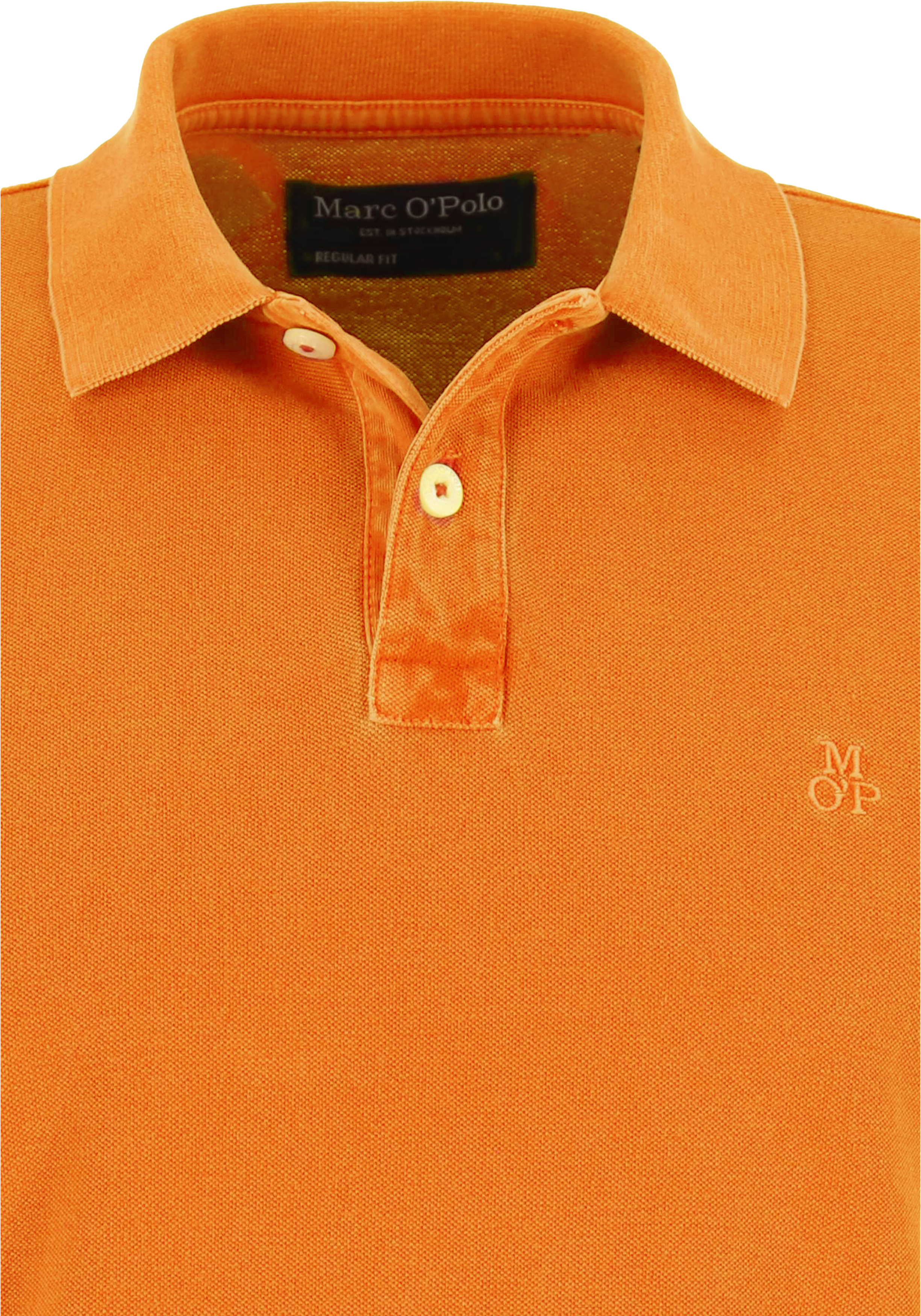 Marc O'Polo regular fit polo, heren poloshirt korte mouw, oranje