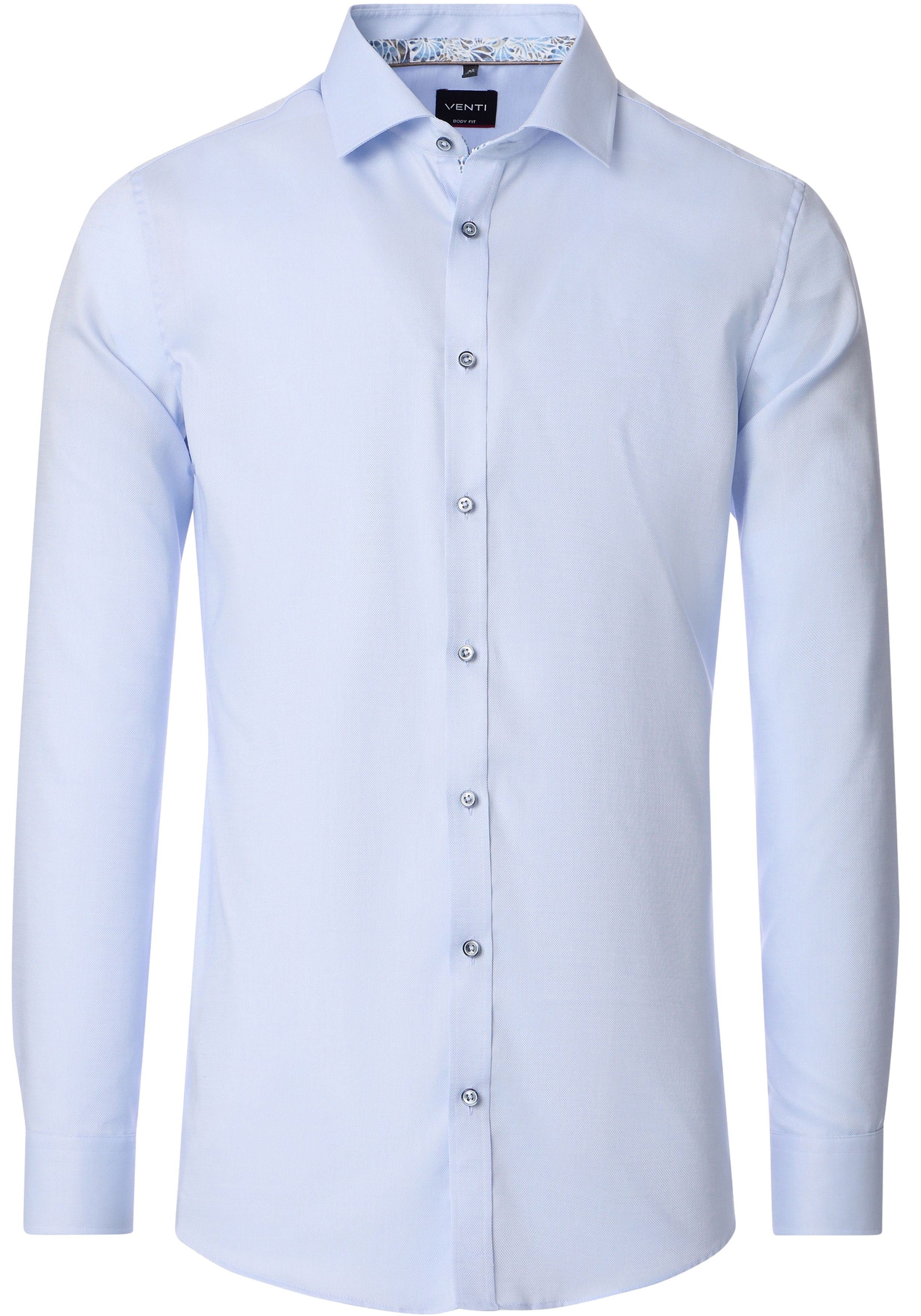 VENTI body fit overhemd, Oxford, blauw