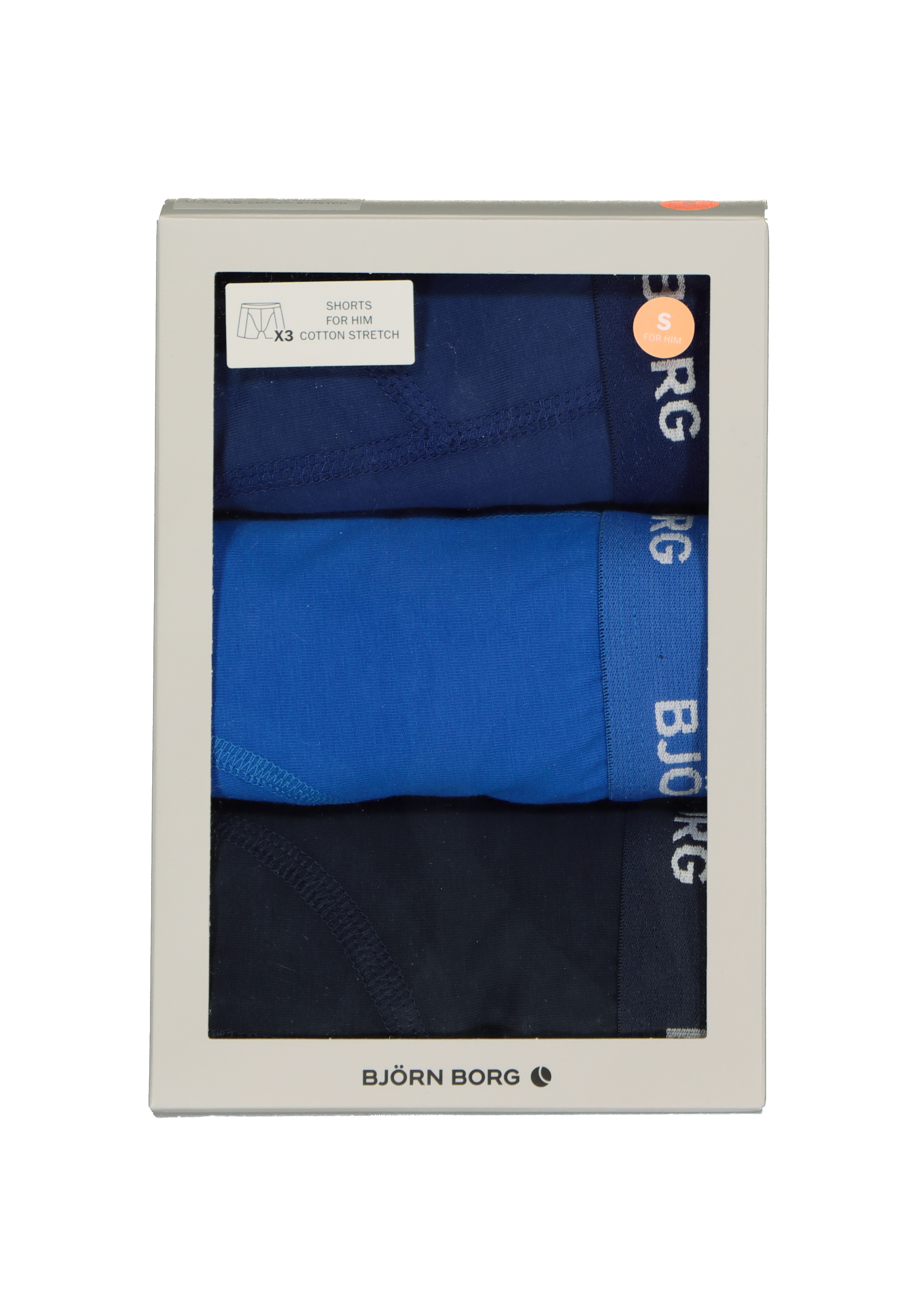 Bjorn Borg boxershorts Essential (3-pack), heren boxers normale lengte, drie tinten blauw