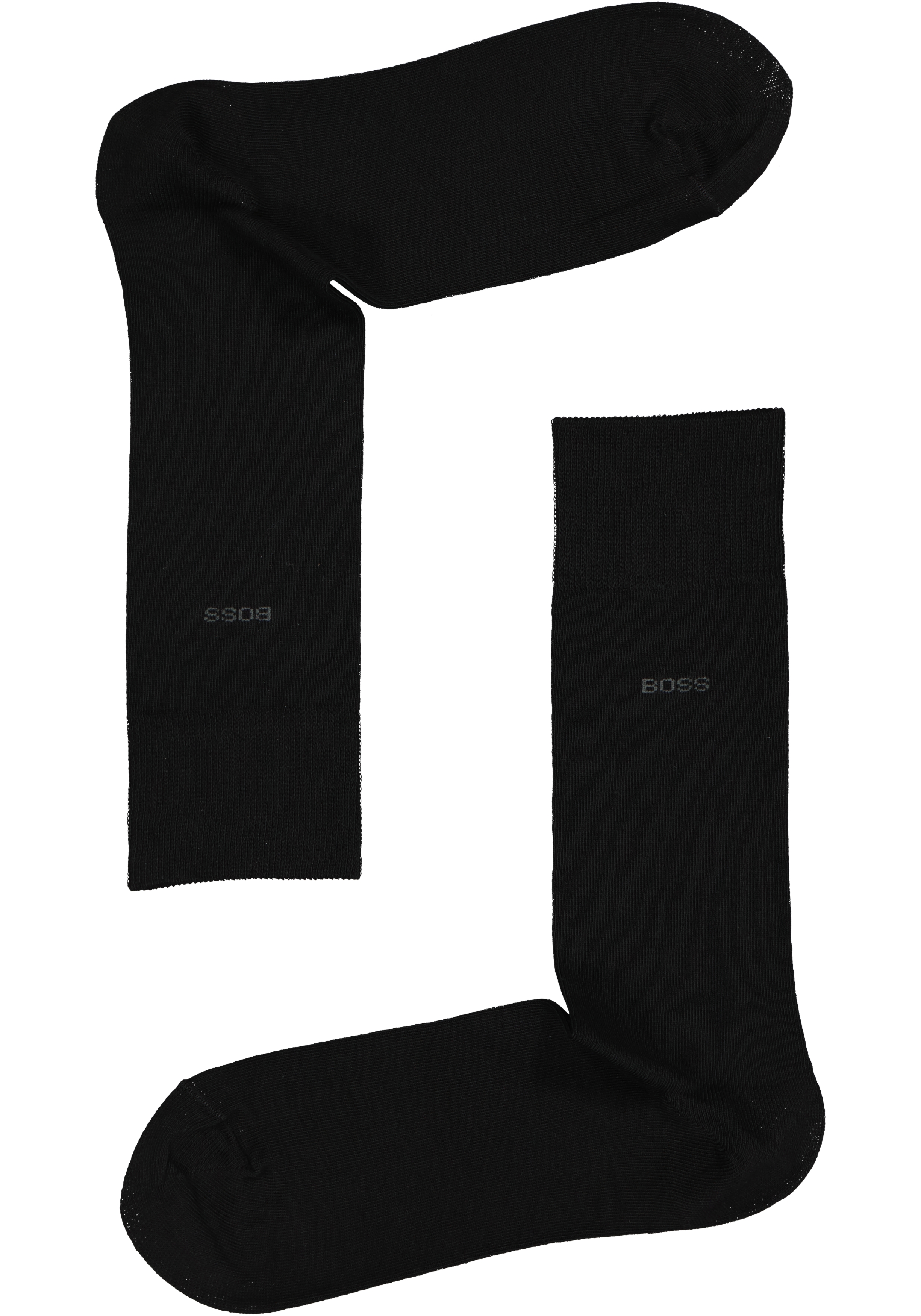 BOSS regular socks (3-pack), herensokken katoen, zwart  