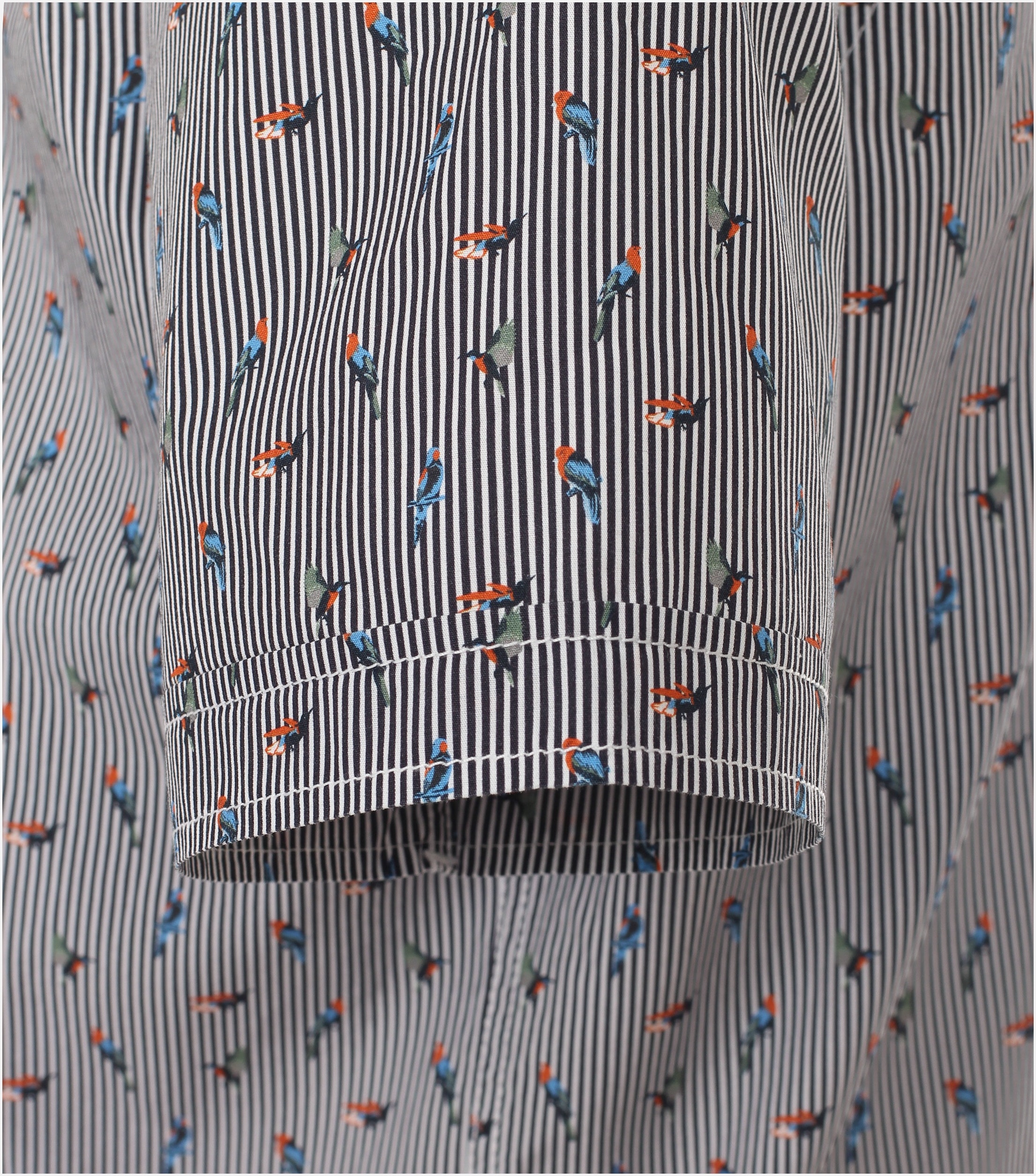 CASA MODA Sport casual fit overhemd, popeline, blauw dessin