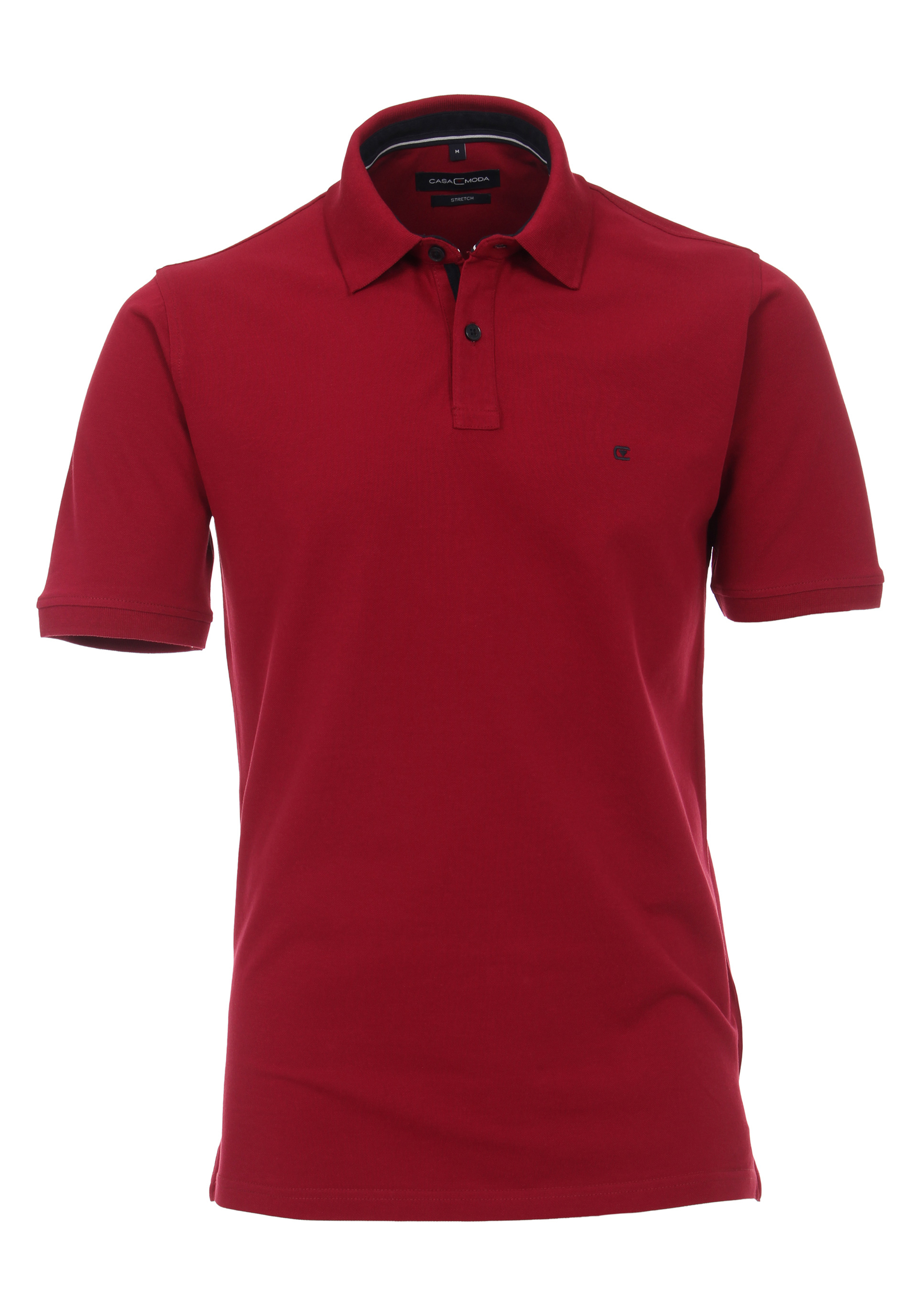 CASA MODA comfort fit poloshirt, stretch, bordeaux rood