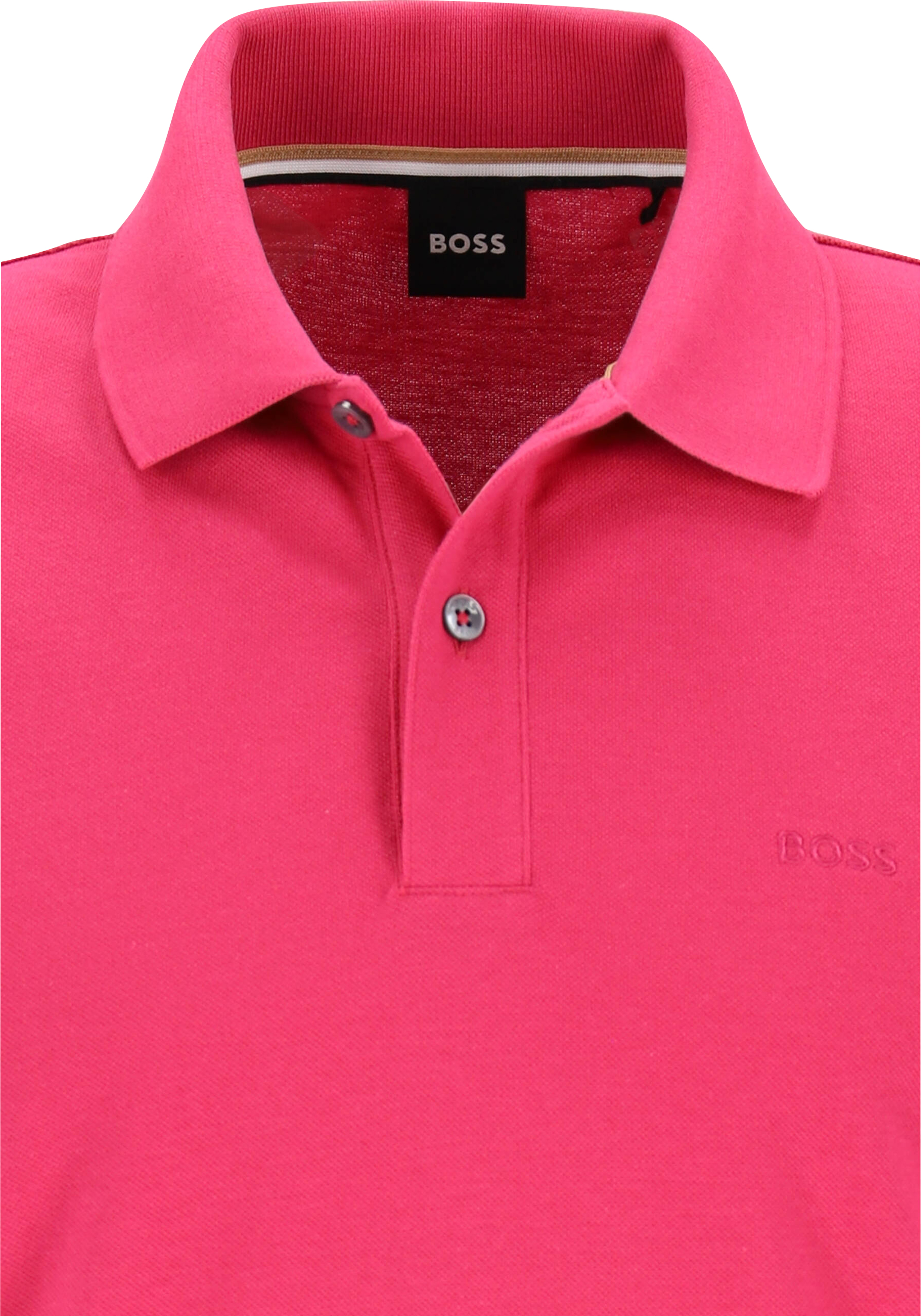 BOSS Pallas regular fit polo, pique, fel roze