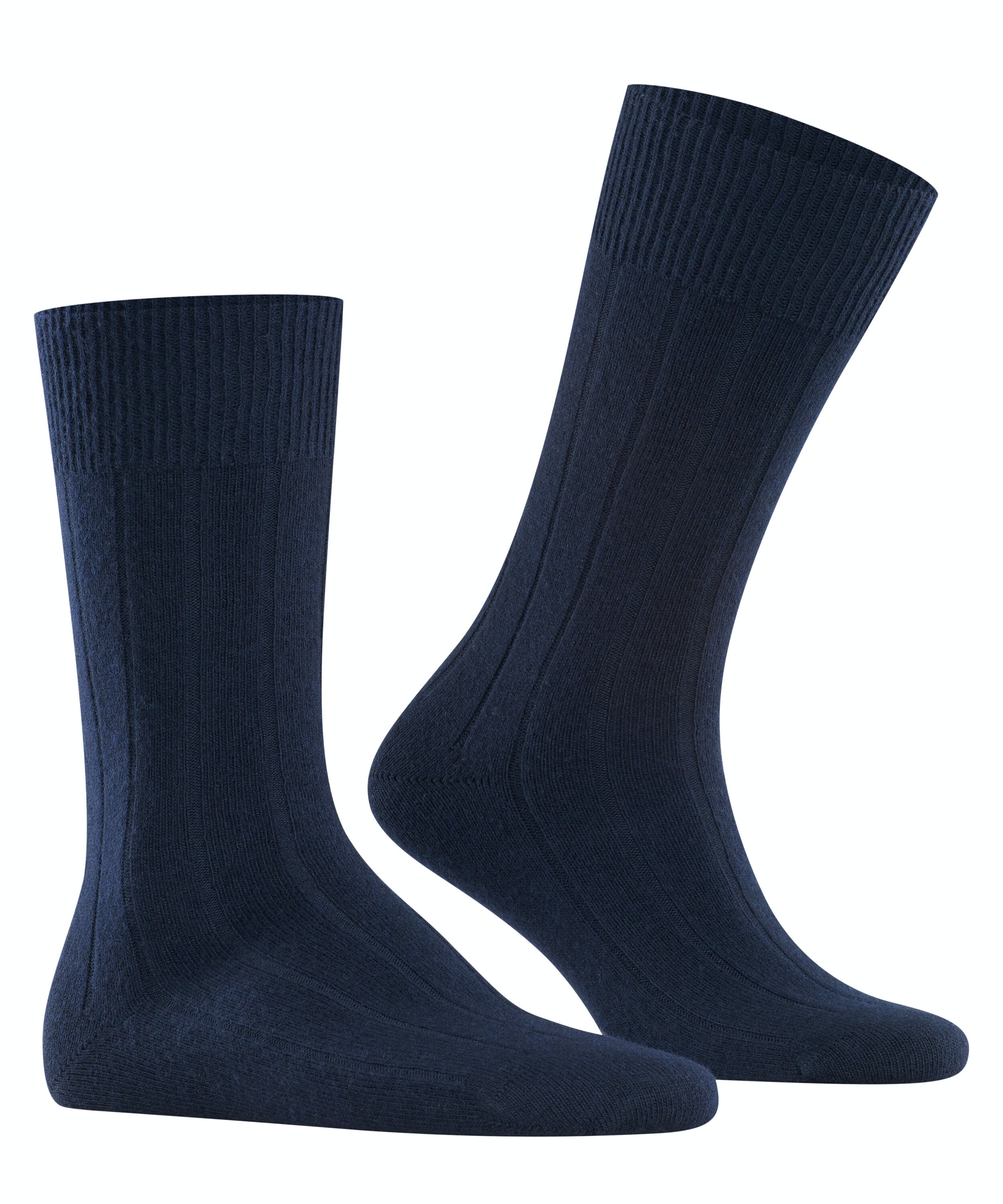 FALKE Lhasa Rib herensokken, blauw (dark navy)