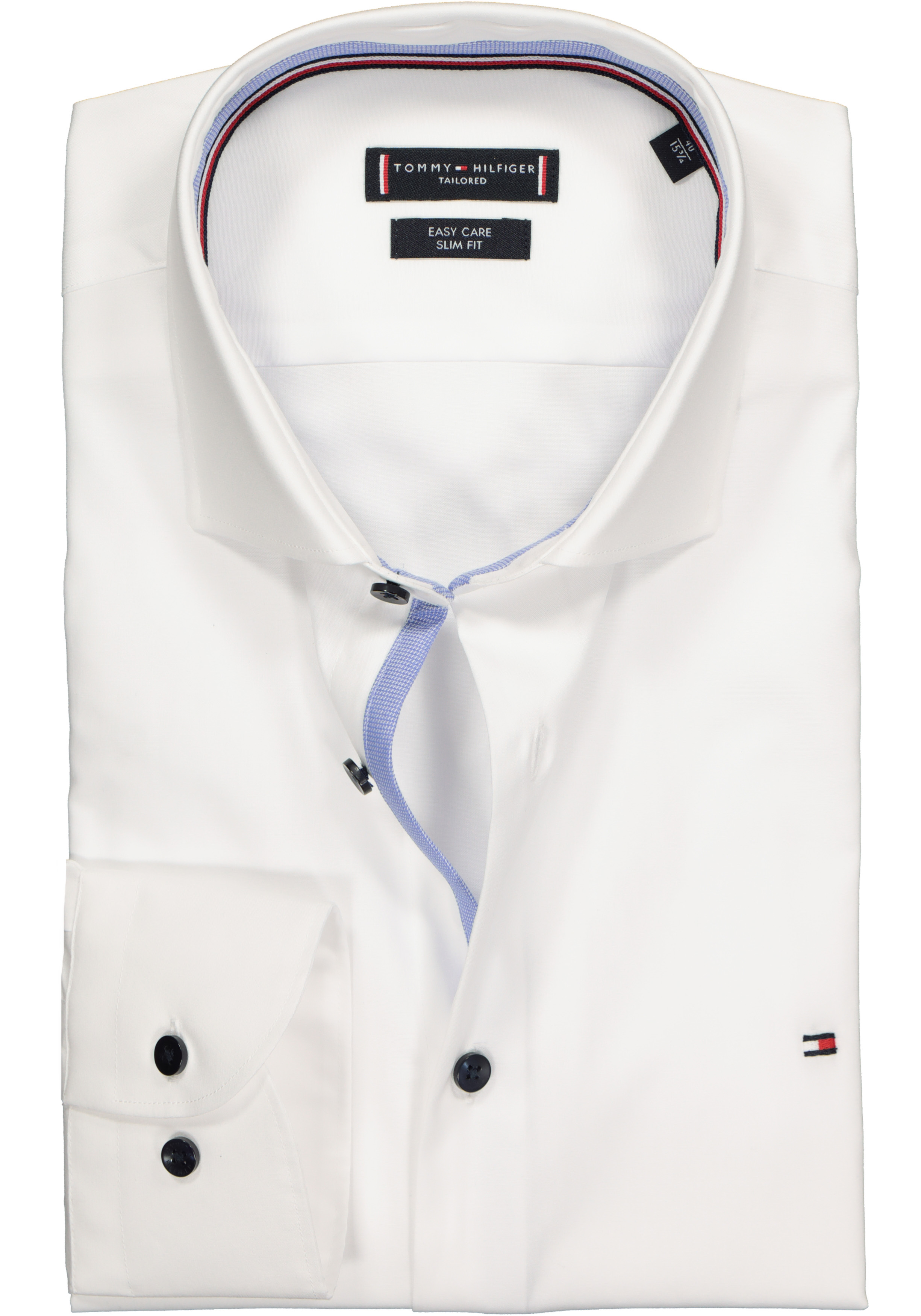 Tommy Hilfiger Classic slim fit overhemd, wit (contrast)