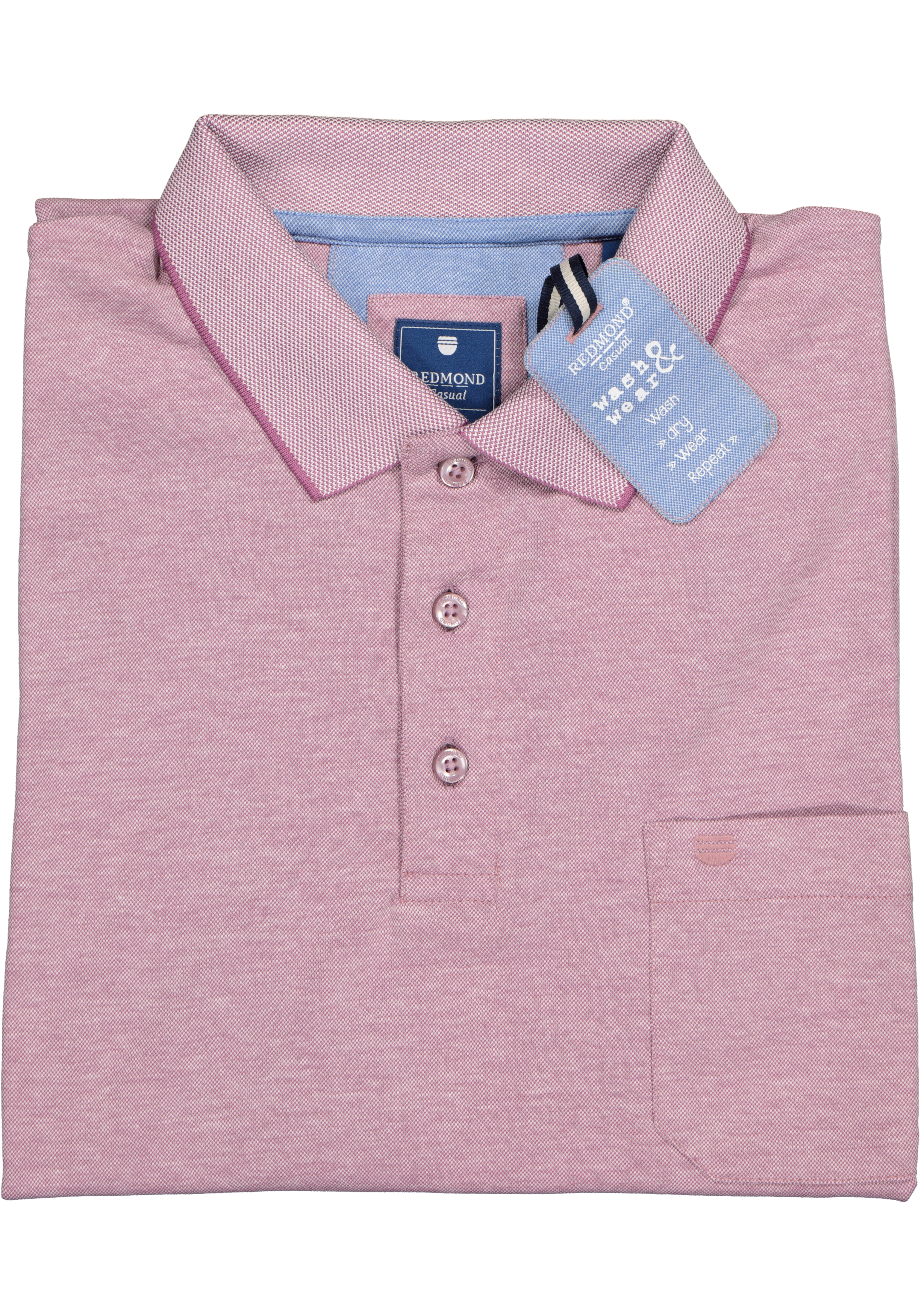 Redmond regular fit poloshirt, paars melange