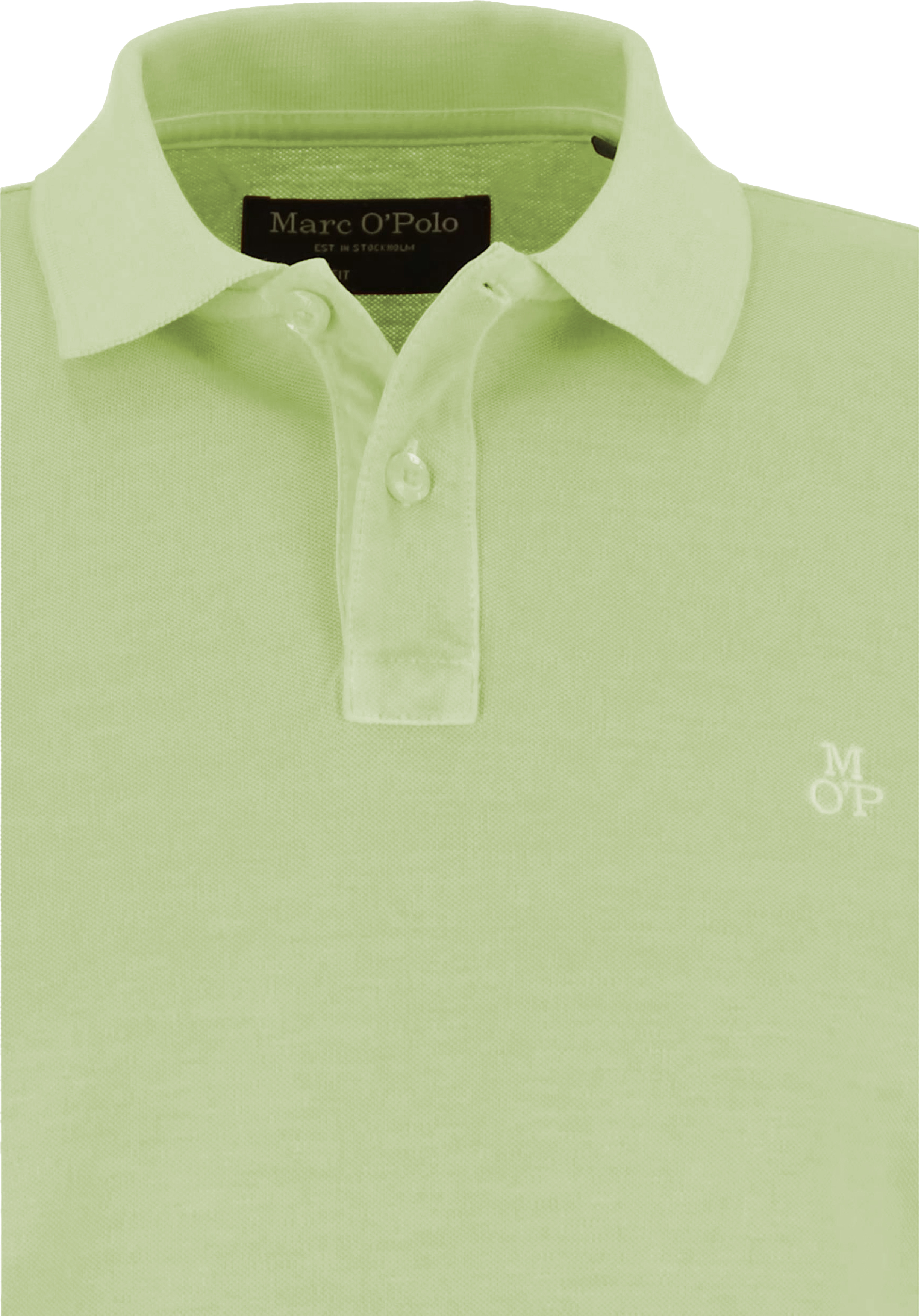 Marc O'Polo regular fit polo, heren poloshirt korte mouw, lichtgroen