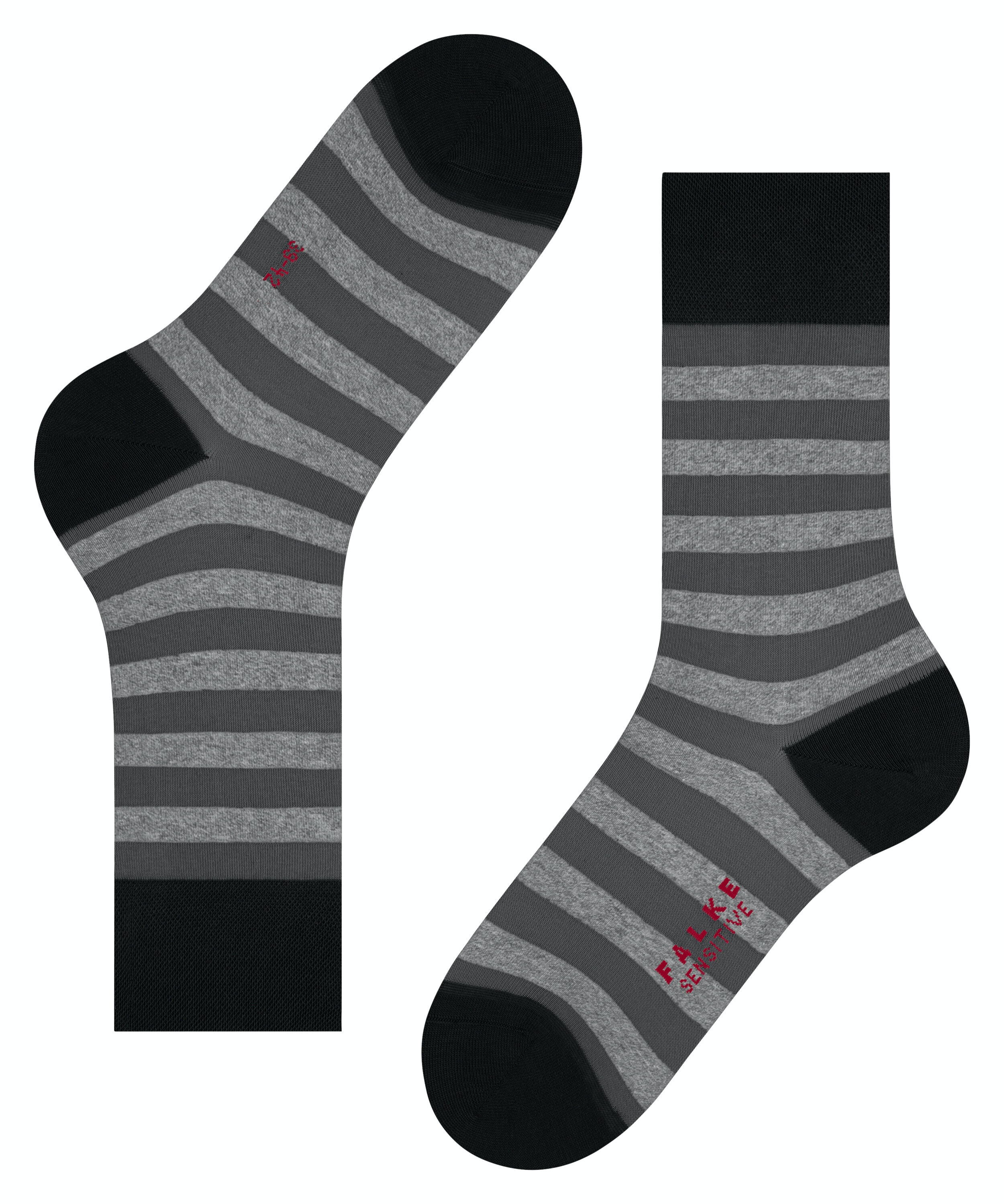 FALKE Sensitive Mapped Line herensokken, zwart (black)