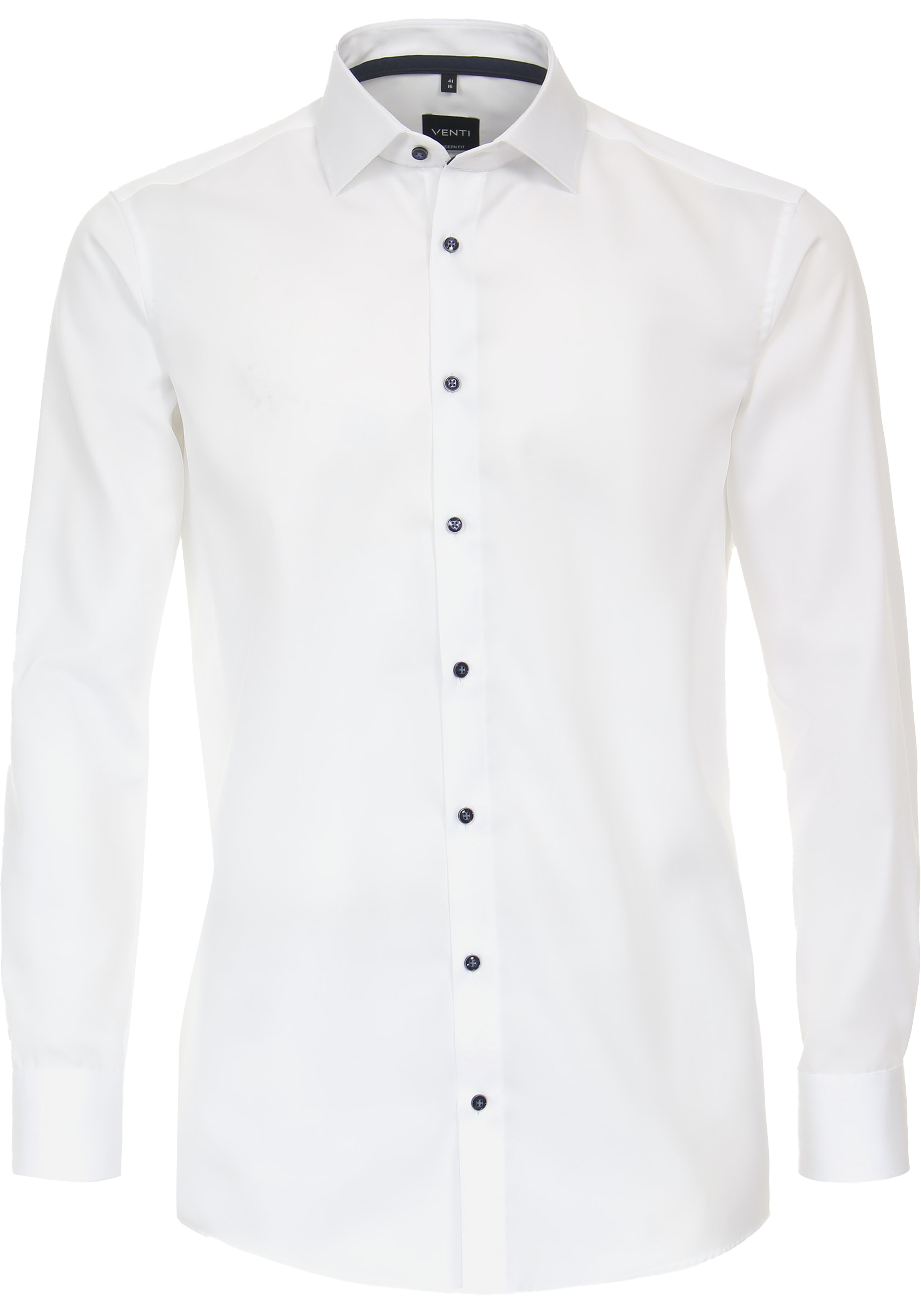 VENTI modern fit overhemd, structuur, wit