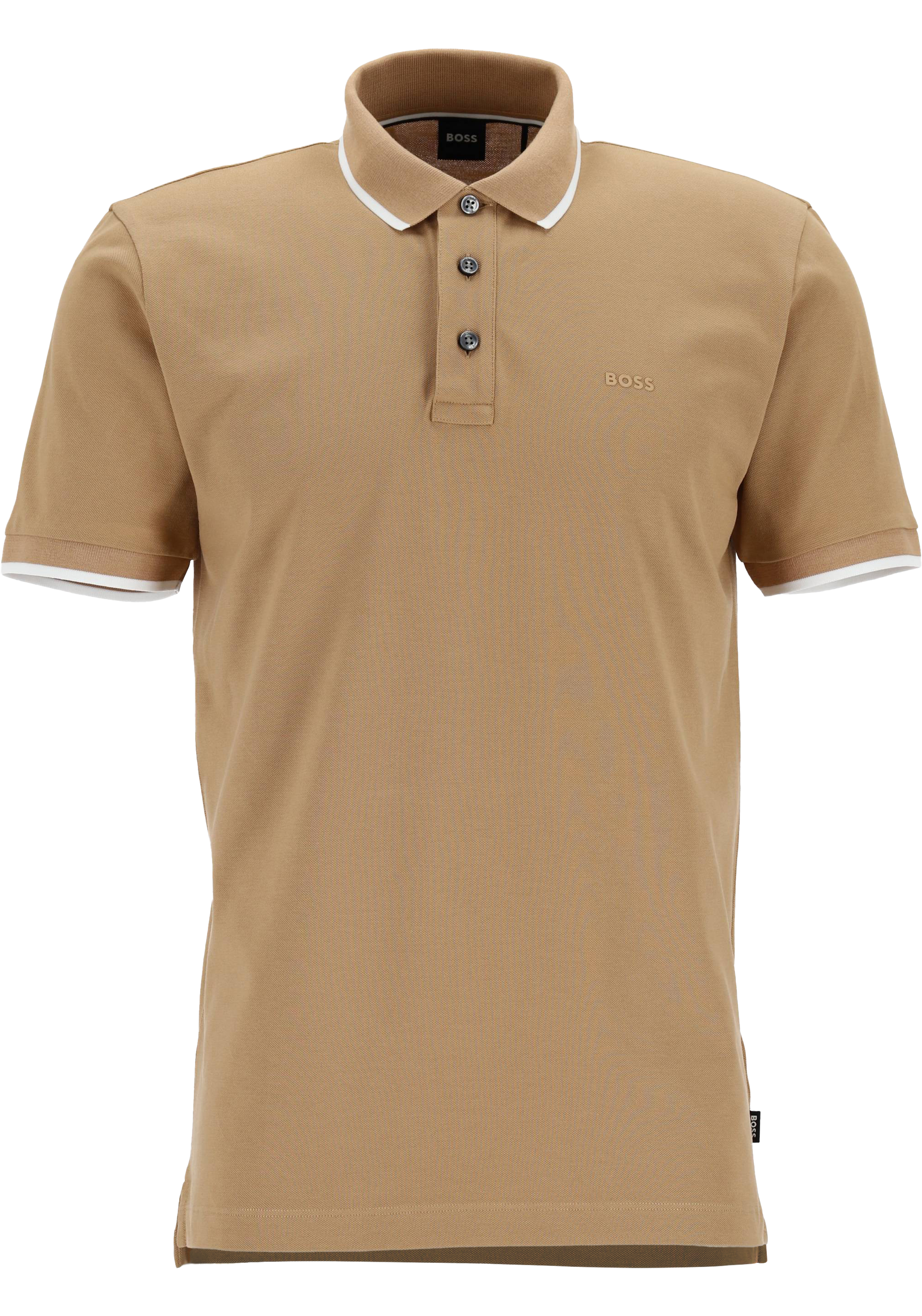 BOSS Parlay regular fit polo, pique, midden beige