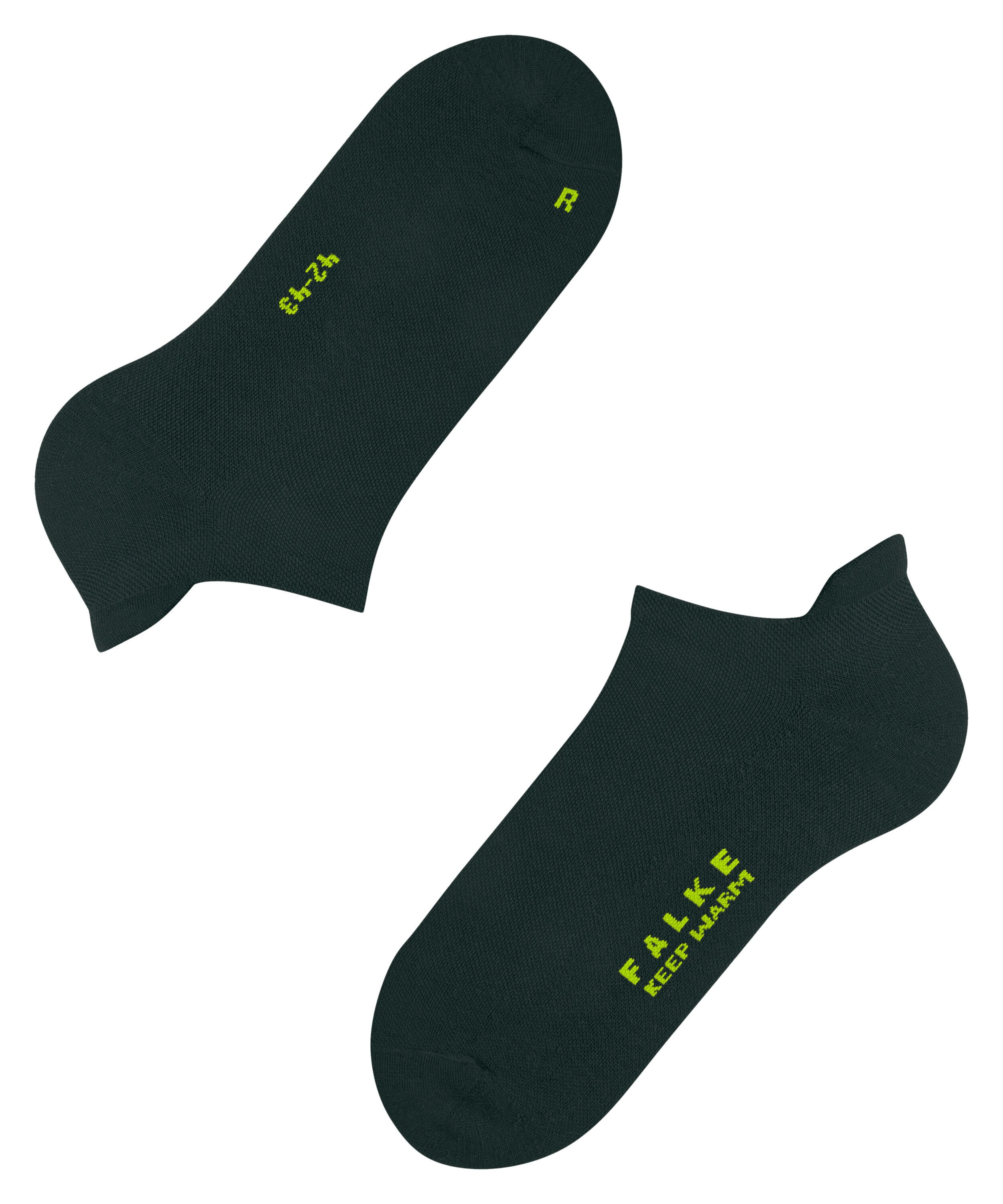 FALKE Keep Warm unisex sneakersokken, donkergroen (marble)