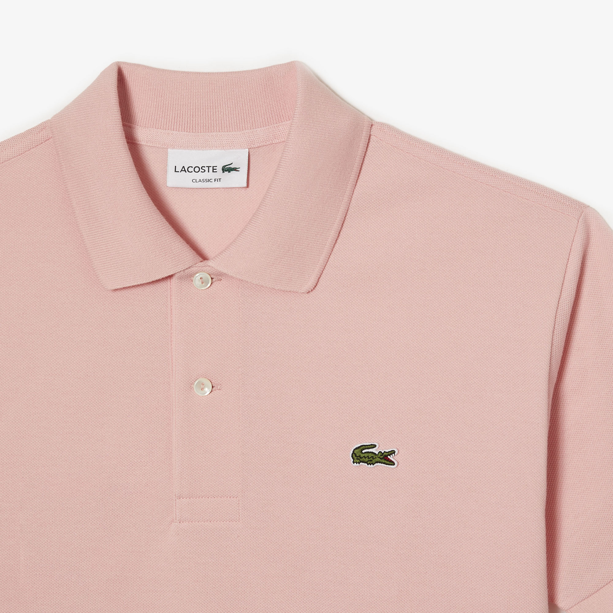 Lacoste Classic Fit polo, lichtroze