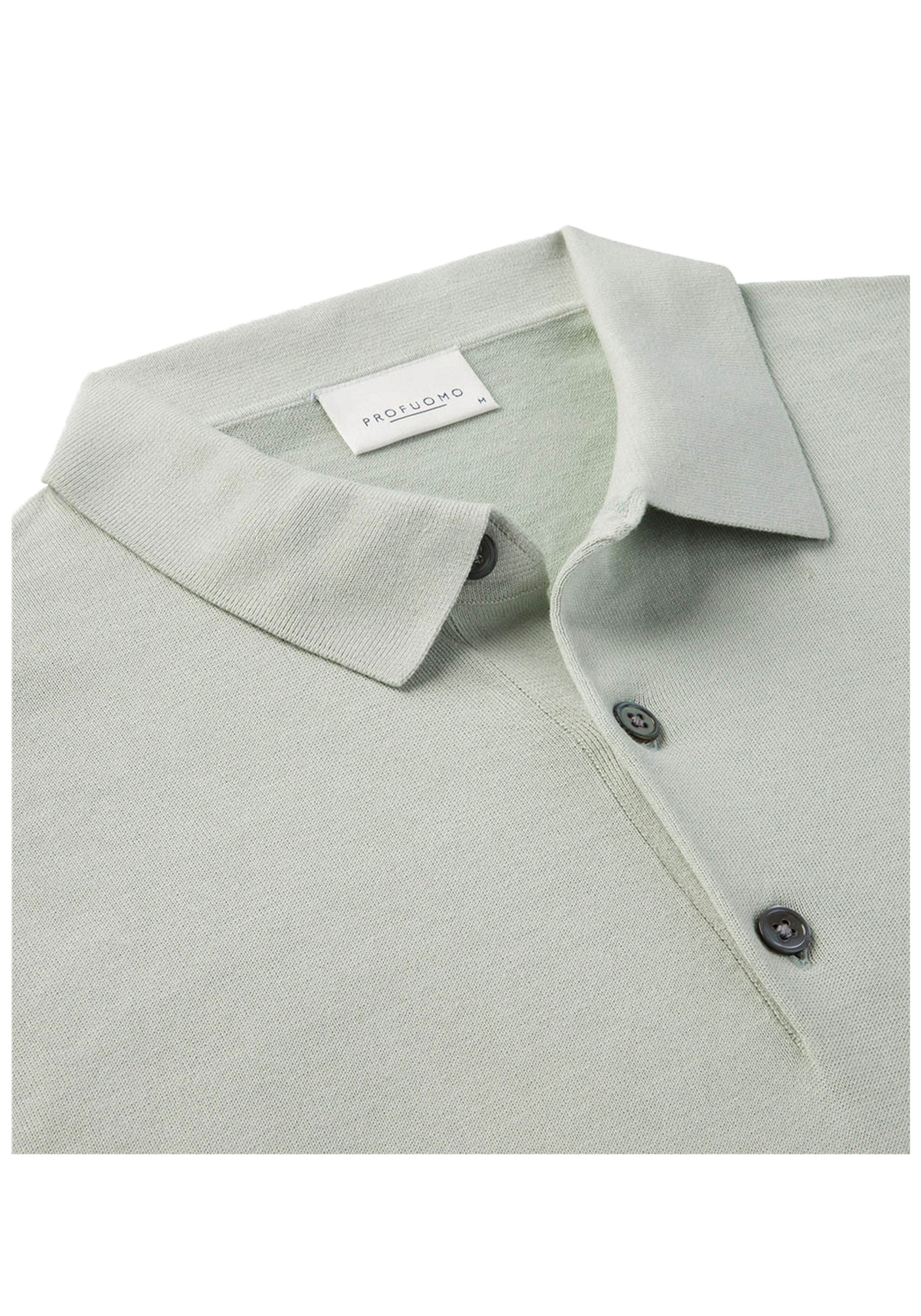Profuomo slim fit heren polo, groen