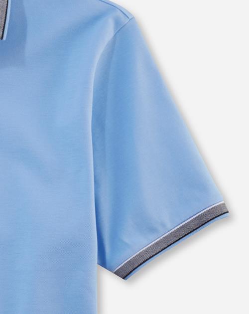 OLYMP Polo Casual, modern fit polo, lichtblauw