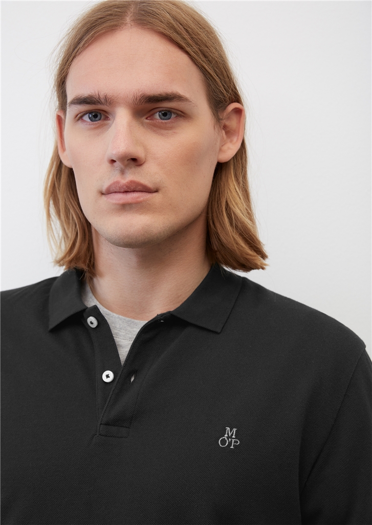 Marc O'Polo regular fit polo, heren poloshirt, zwart