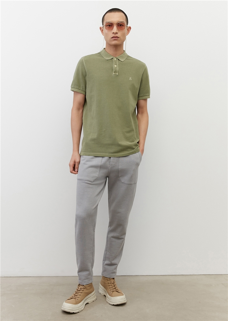 Marc O'Polo regular fit polo, heren poloshirt, olijfgroen