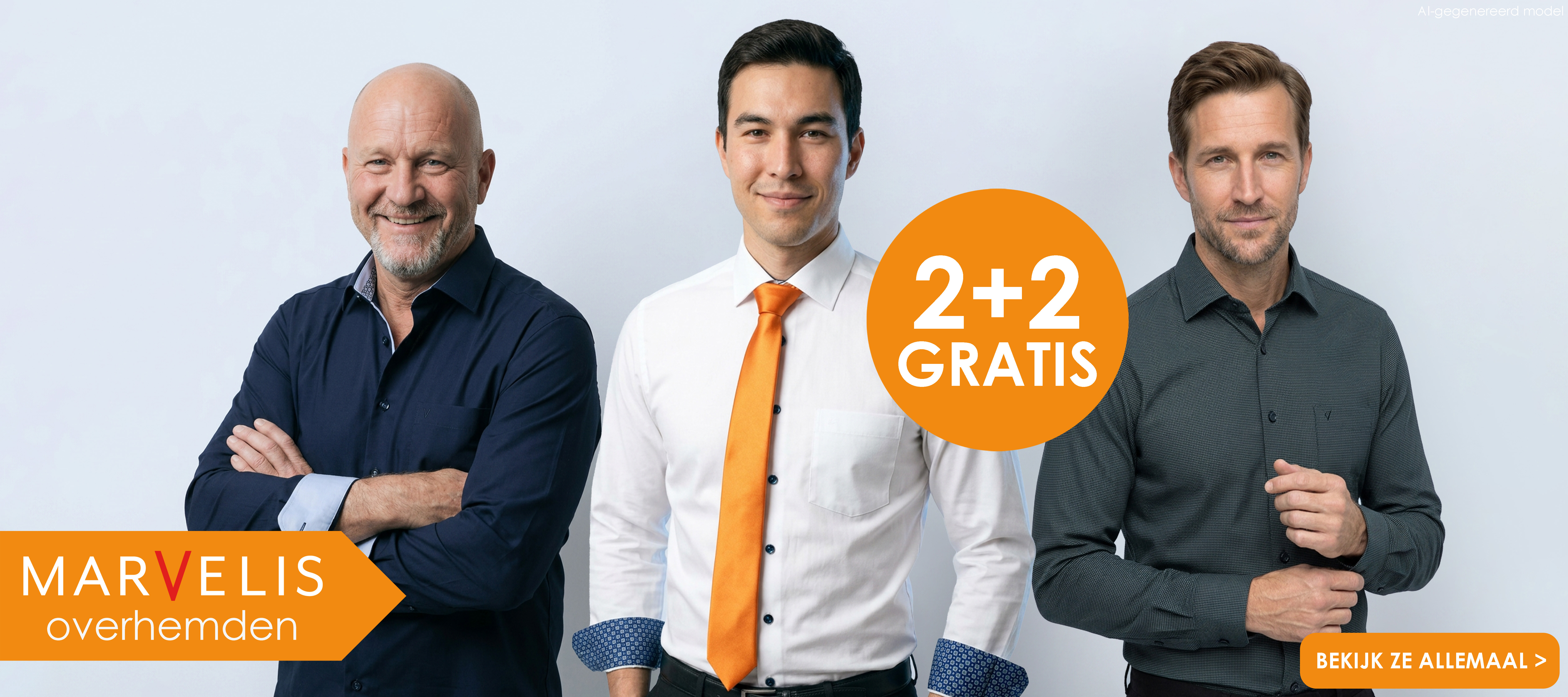 Marvelis overhemden 2+2 gratis bij HemdVoorHem, bekijk ze allemaal!