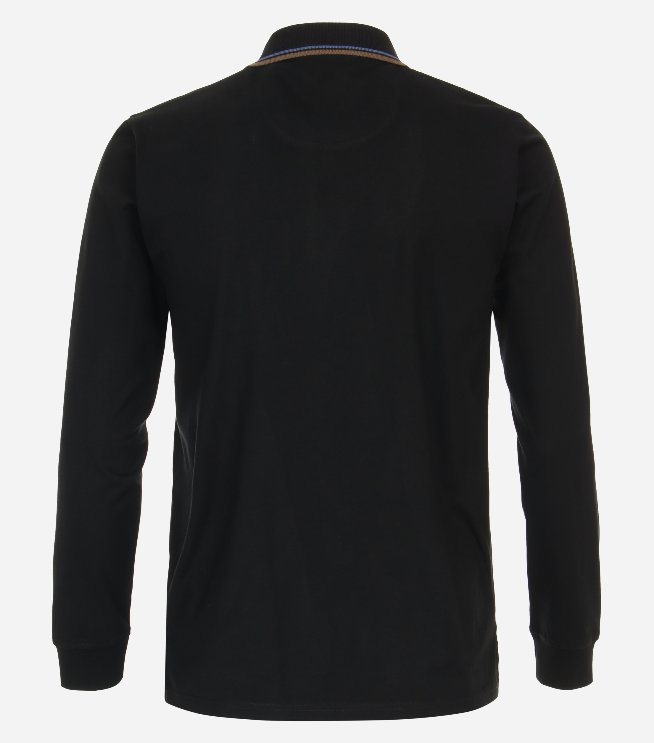 Redmond heren sweatshirt sweatstof, polo kraag, zwart dessin (middeldik)