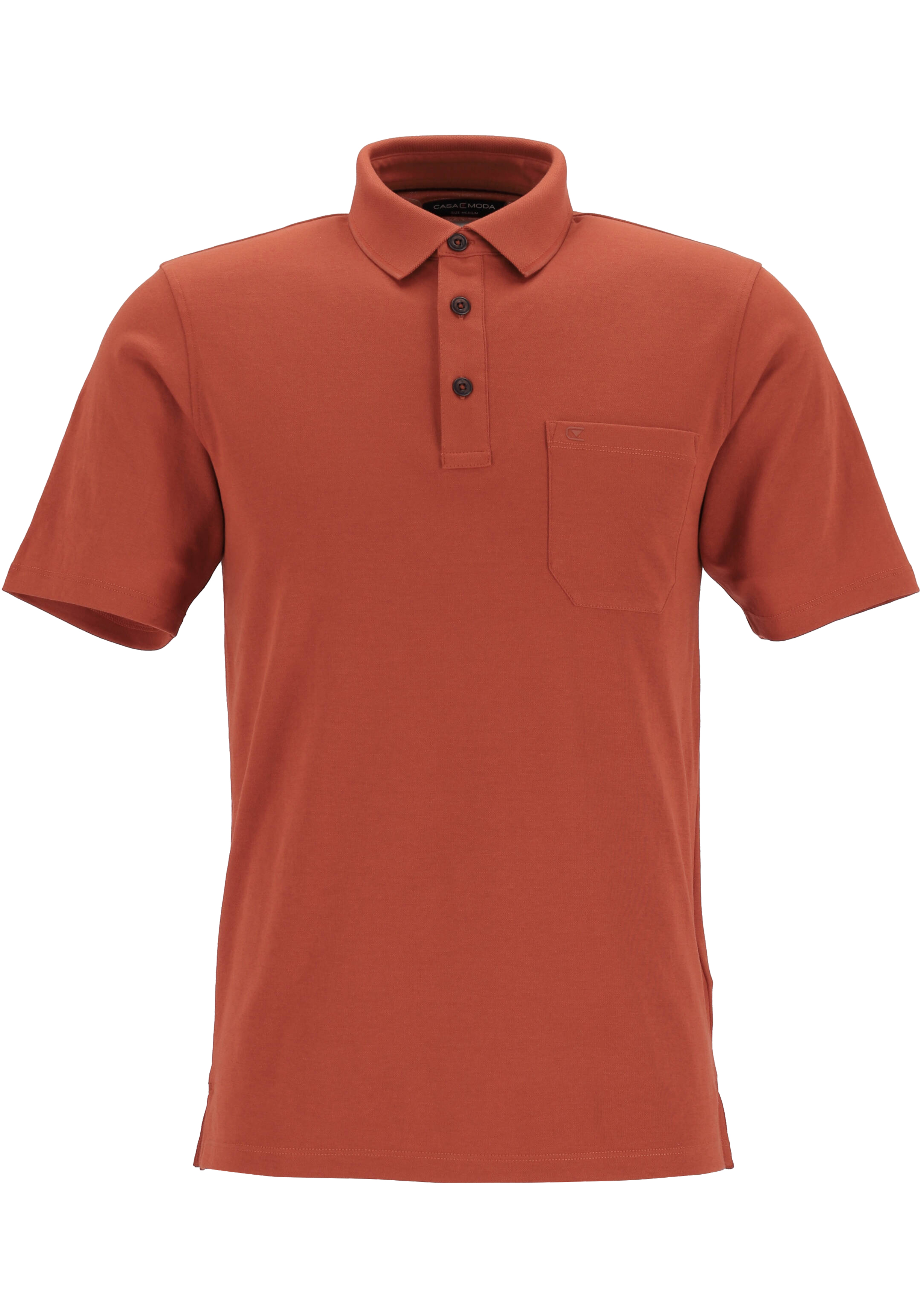 CASA MODA comfort fit poloshirt, roestbruin