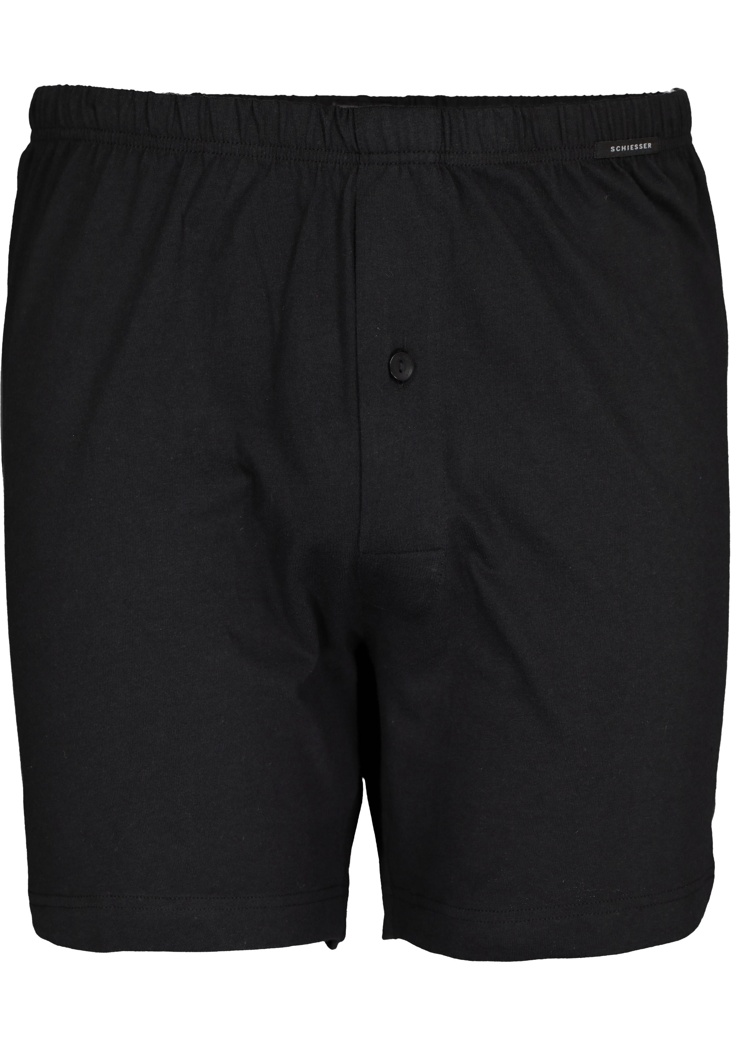 SCHIESSER Cotton Essentials boxershorts wijd (2-pack), tricot, zwart