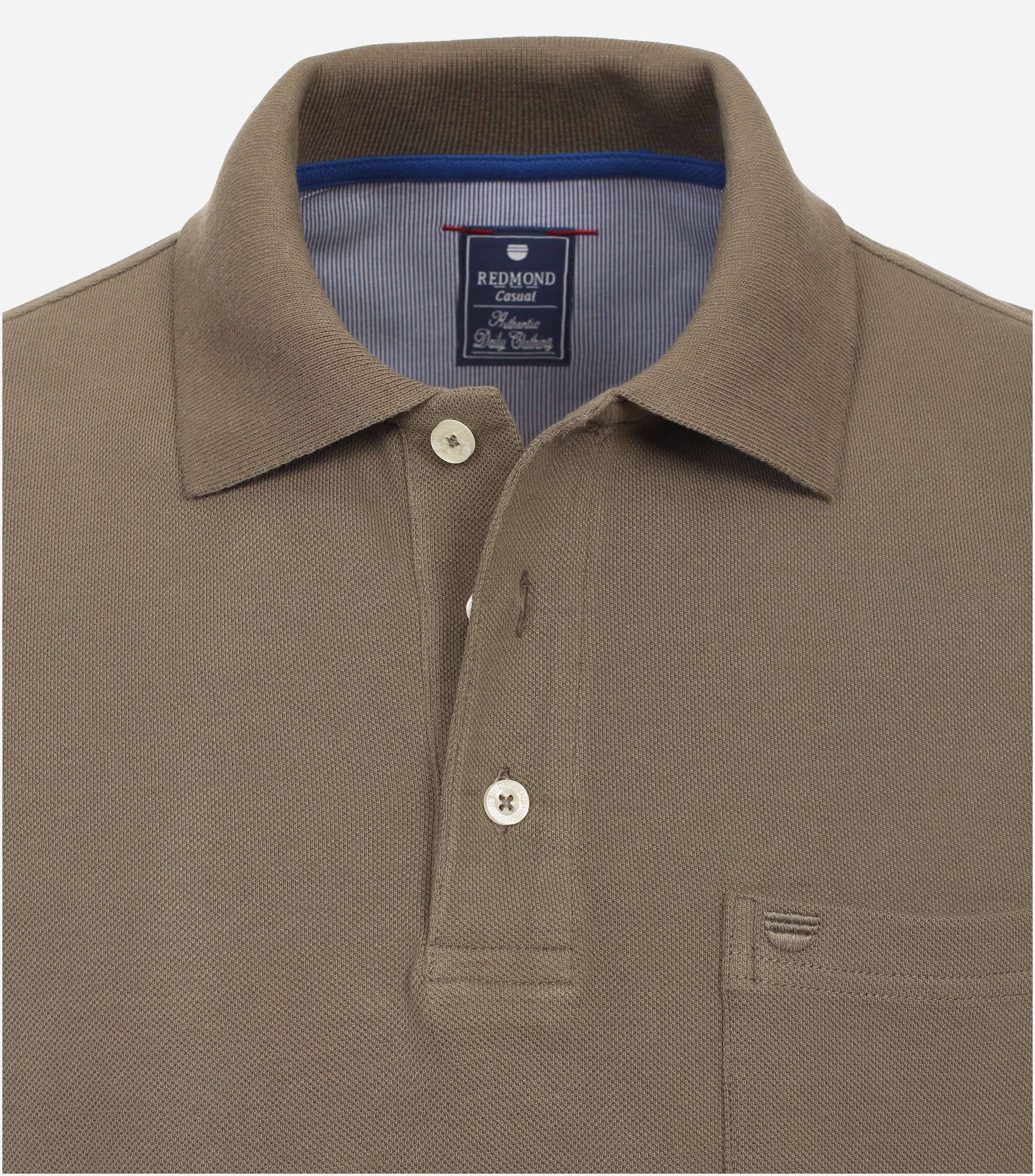 Redmond regular fit heren polo, pique, groen