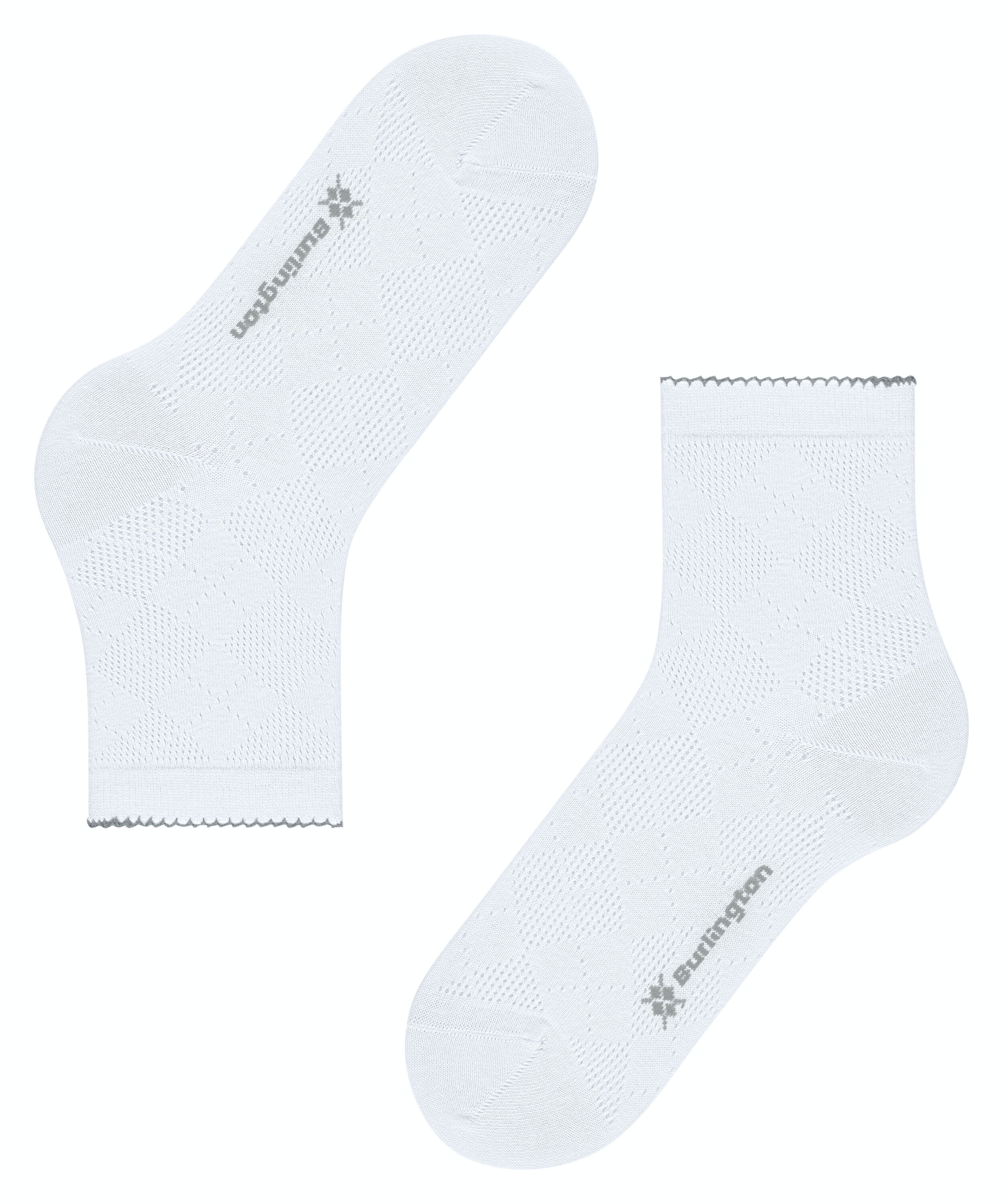 Burlington Chelsea damessokken kort, wit (white)