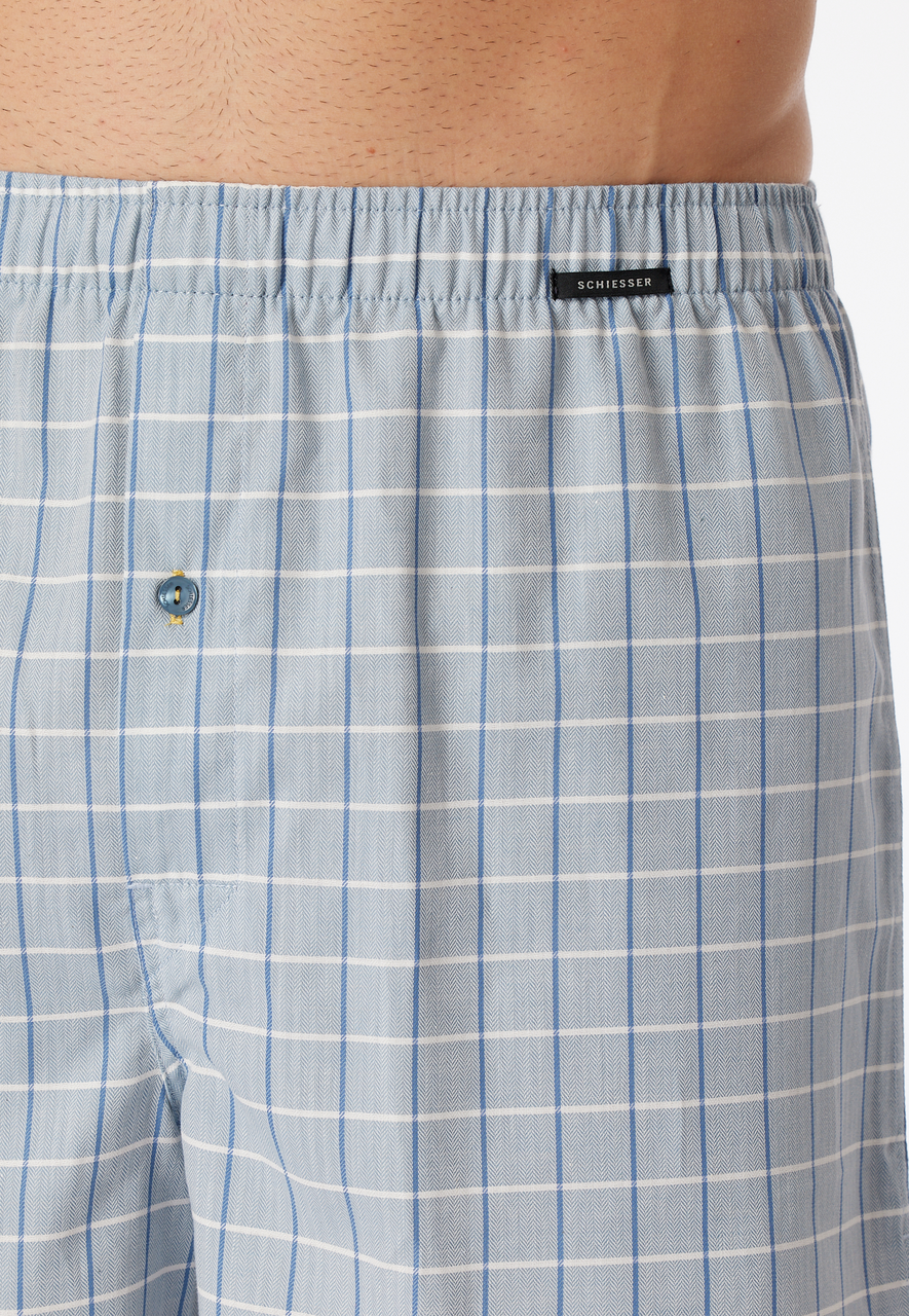 SCHIESSER Boxershorts Multipacks boxer (2-pack), heren boxershorts geweven uni geruit multicolor