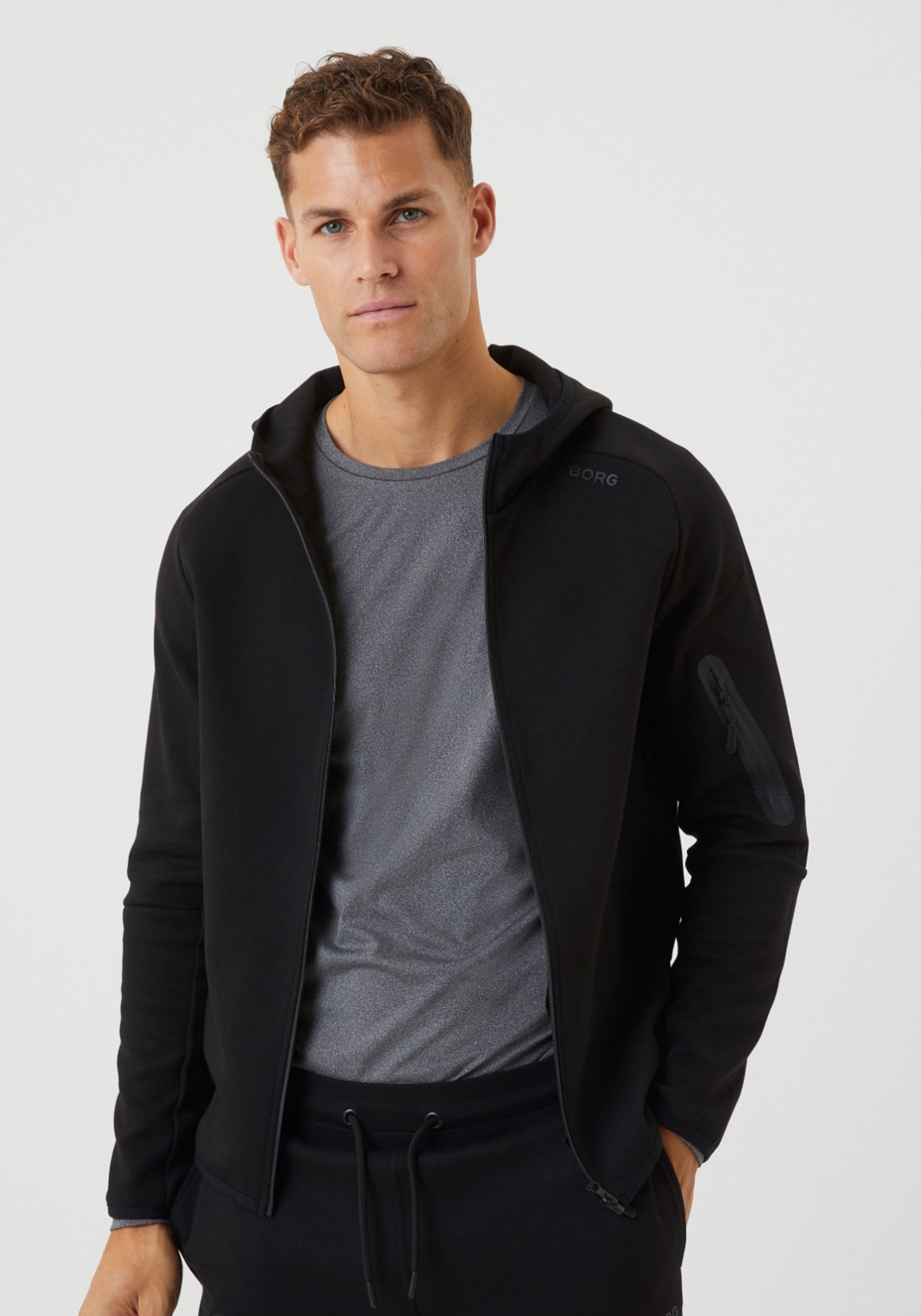 Bjorn Borg tech sweat hoodie, zwart