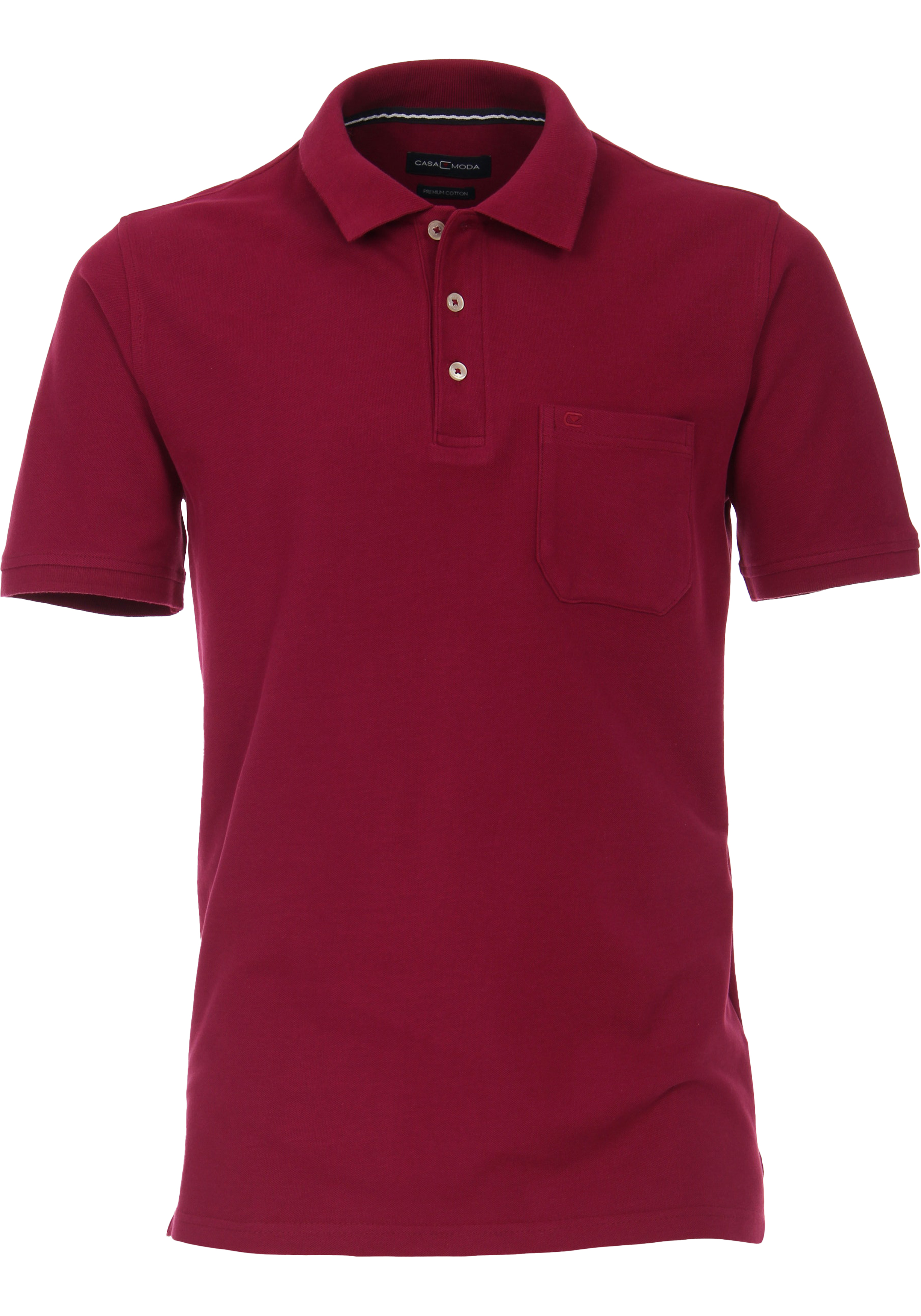 CASA MODA comfort fit heren polo, Paars