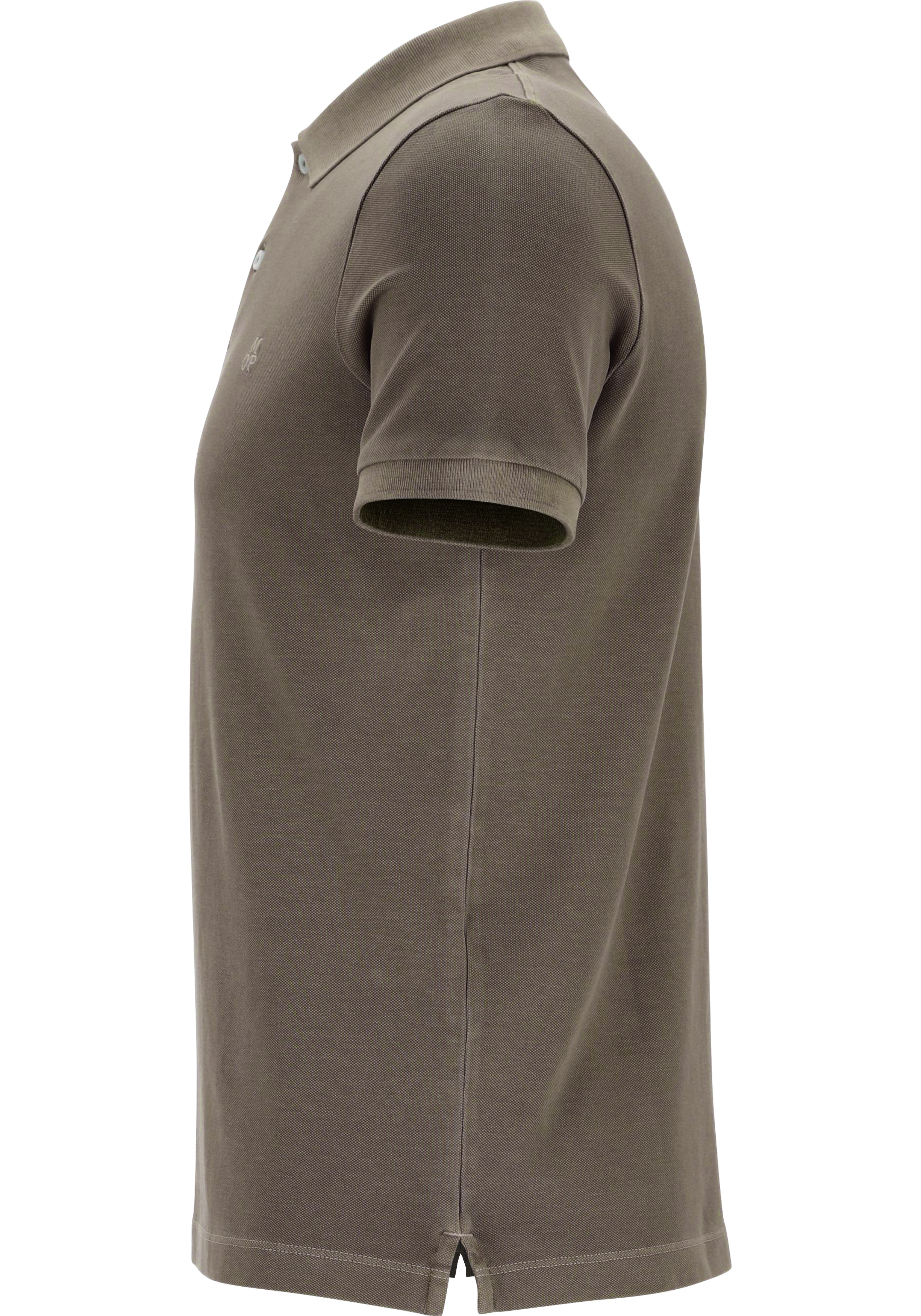 Marc O'Polo shaped fit polo, heren poloshirt korte mouw, bruin