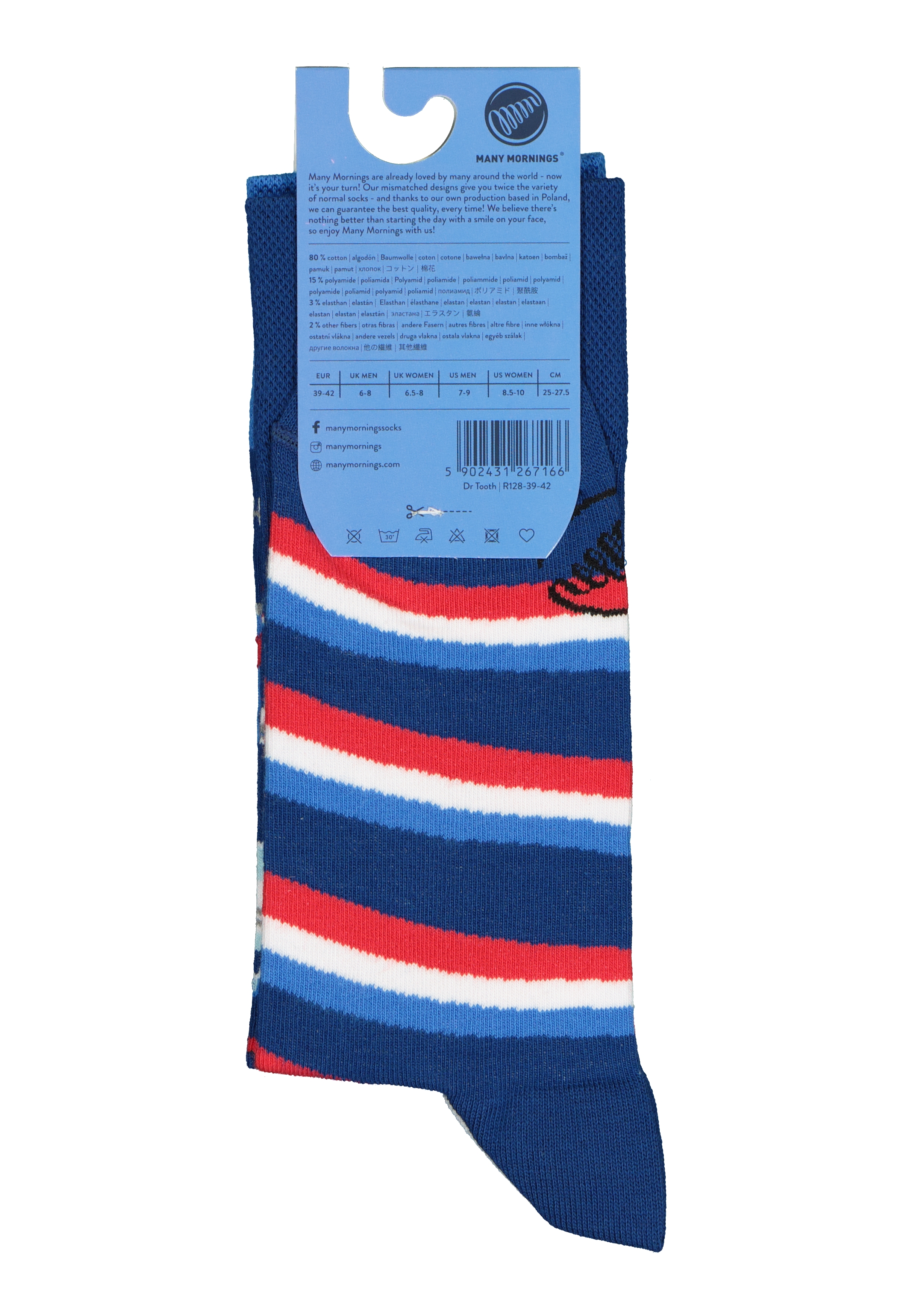 Many Mornings unisex sokken Dr Tooth