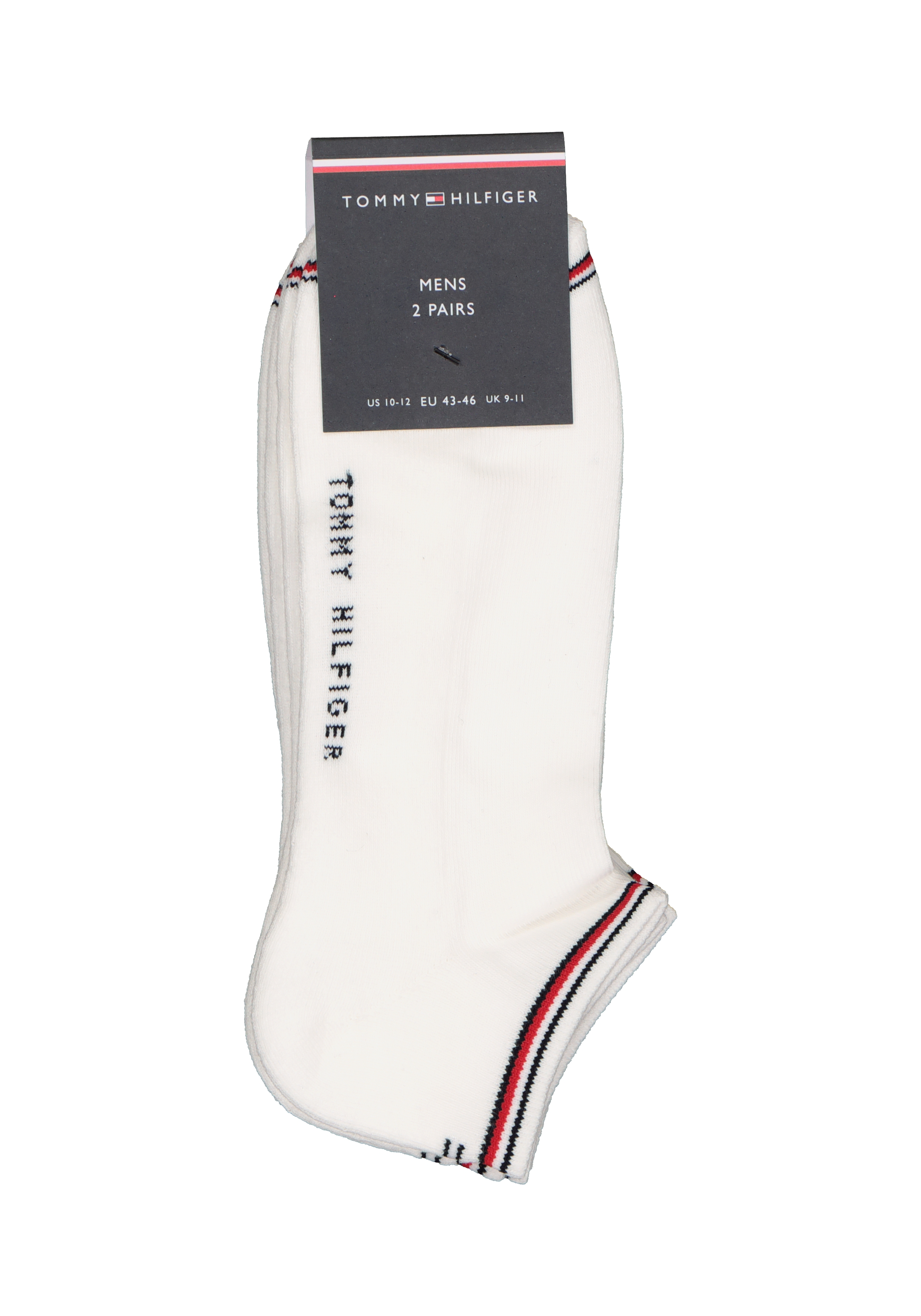 Tommy Hilfiger Iconic Sports Sneaker Socks (2-pack), heren sport enkelsokken, wit