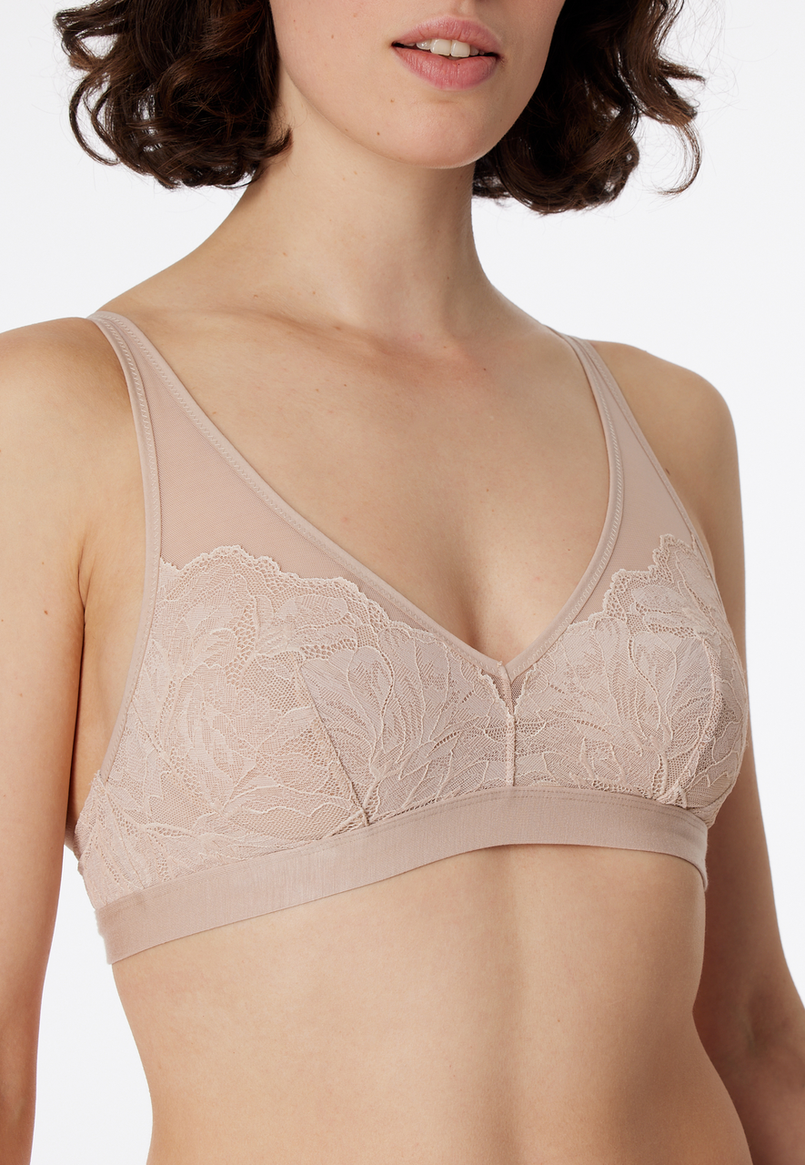 SCHIESSER Modal & Lace bh (1-pack), dames zachte beugelbeha racerback beige